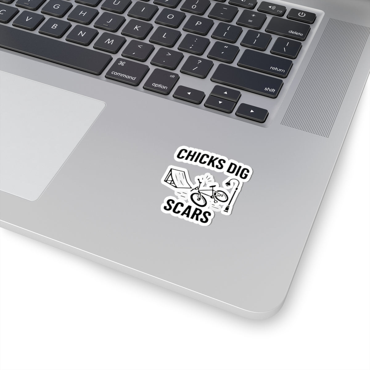 Chicks Dig Scars Bike Sticker