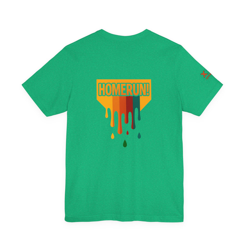 HOMERUN Drippy Colorful Unisex Jersey Tee with  Design - Perfect for Sports Days, Casual Outings, Gifts & Summer Fun