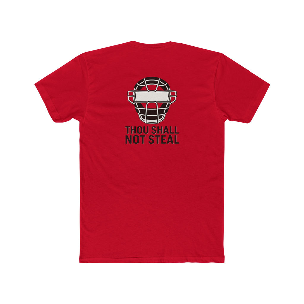 'Thou Shall Not Steel' Funny Catcher T-Shirt | Unisex Cotton Crew Tee | Gift for Soccer Fans | Sports Humor Tee | Unique Soccer Apparel, Birthday Gift, [...]
