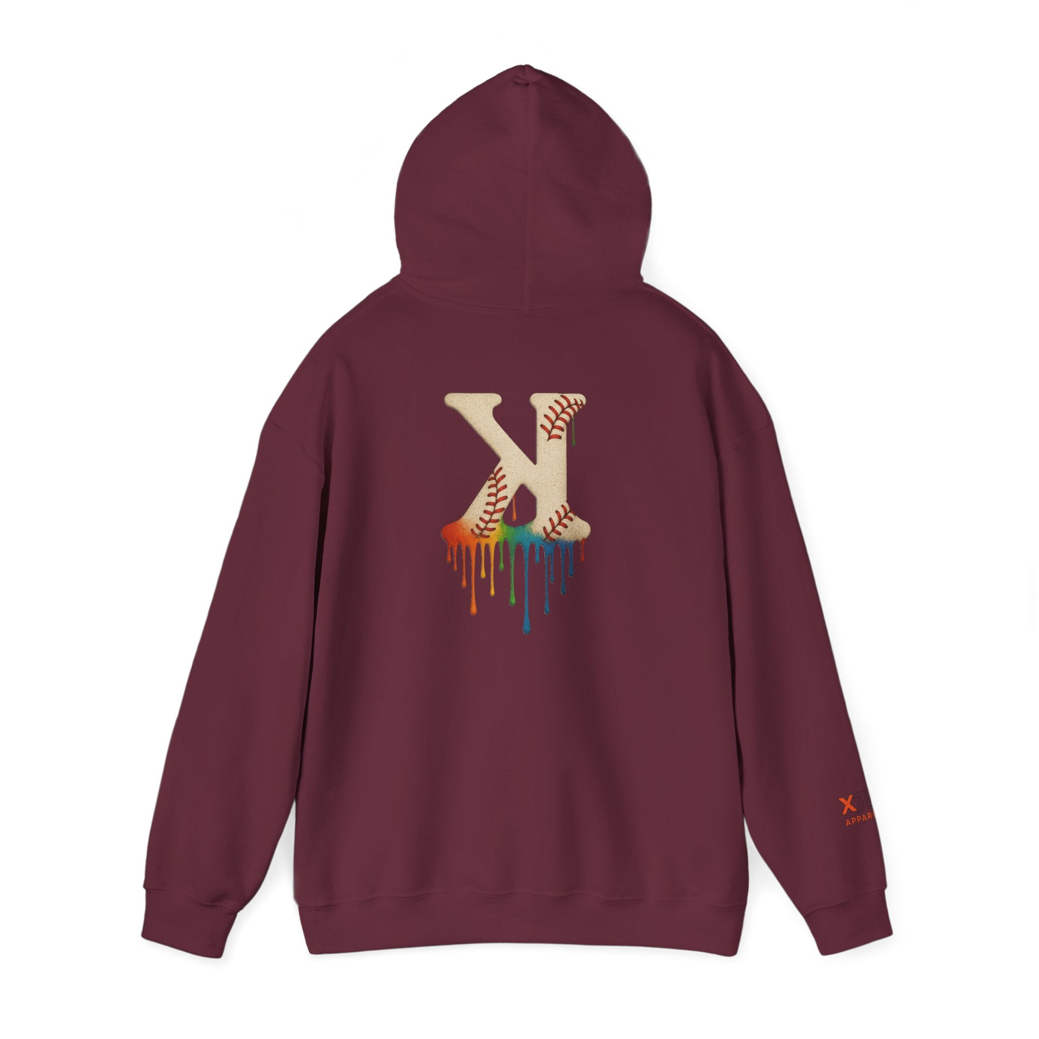 Baseball Strikeout Drippy 2 Art Hoody - Unisex Heavy Blend™ Sweatshirt, Streetwear, Graphic Hoodie, Gift for Him/Her, Casual Comfort, Festival Fashion