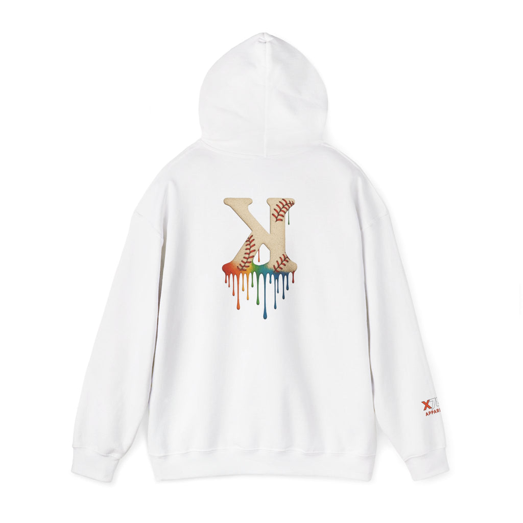 Baseball Strikeout Drippy 2 Art Hoody - Unisex Heavy Blend™ Sweatshirt, Streetwear, Graphic Hoodie, Gift for Him/Her, Casual Comfort, Festival Fashion