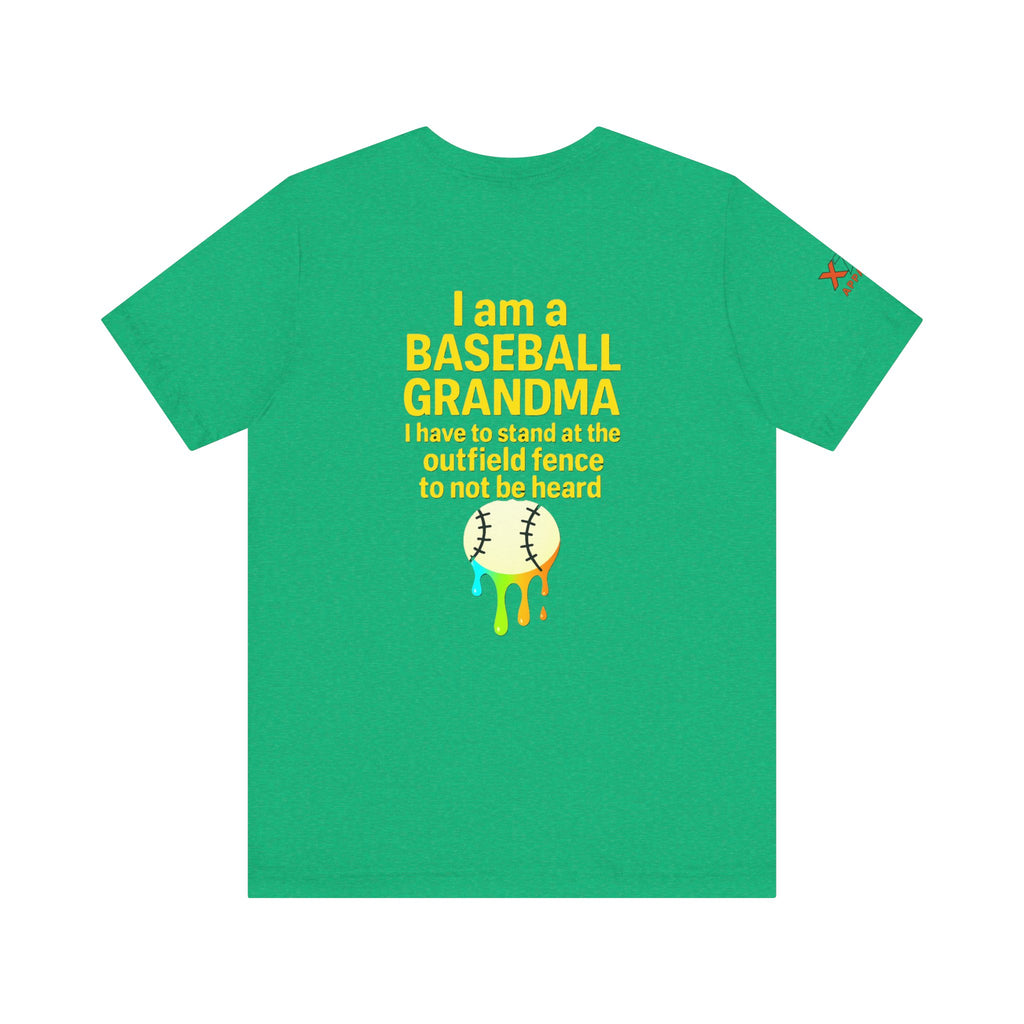 Baseball Grandma Not Heard DrippyTee, Funny Baseball Shirt, Gift for Grandma, Soft Cotton Top, Summer Baseball Outfit