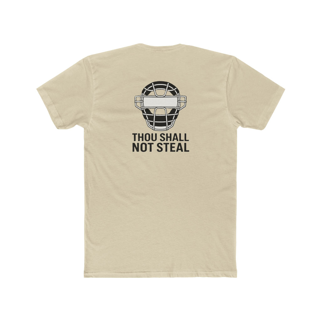 'Thou Shall Not Steel' Funny Catcher T-Shirt | Unisex Cotton Crew Tee | Gift for Soccer Fans | Sports Humor Tee | Unique Soccer Apparel, Birthday Gift, [...]