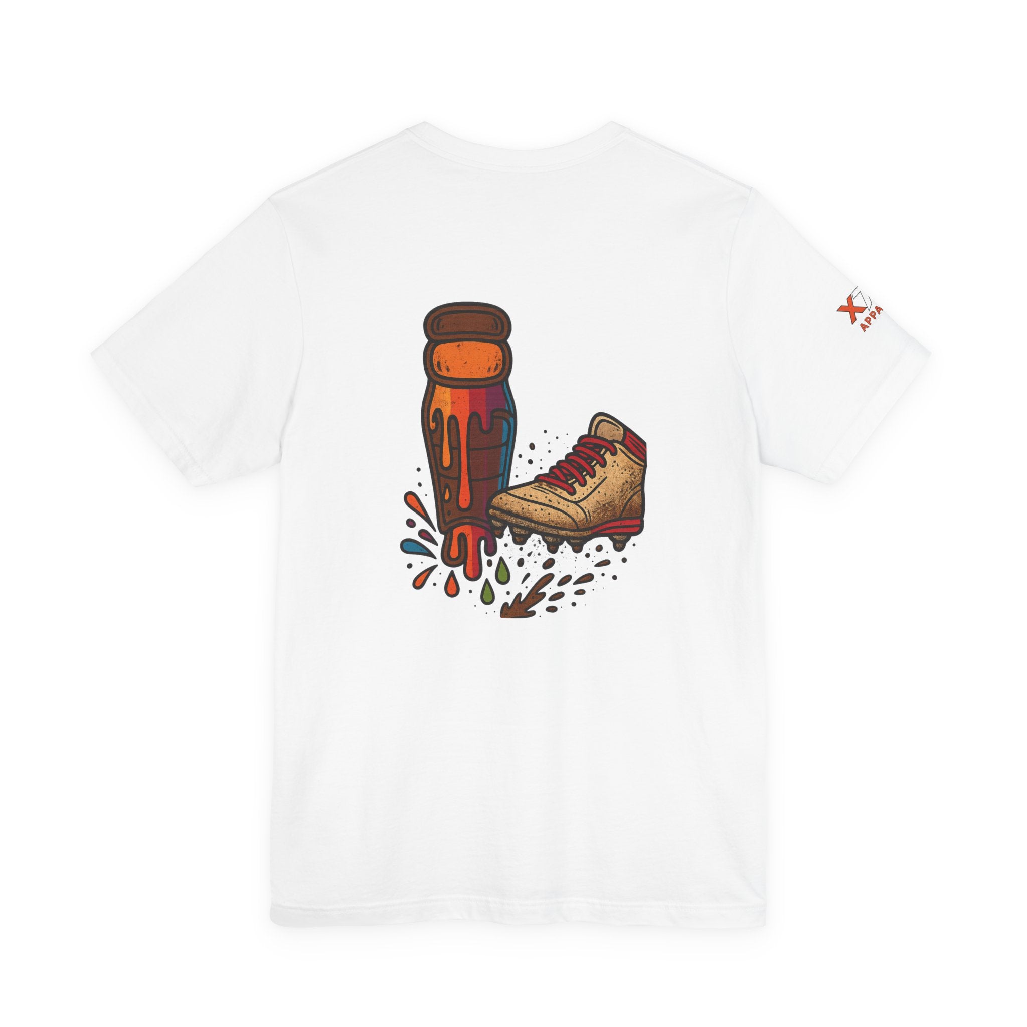 Kicking dirt on Blue Graffiti-Inspired Unisex Tee - Street Style, Casual Wear, Art Lovers, Hip-Hop Fashion, Summer Vibes