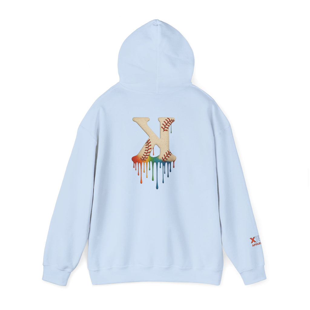 Baseball Strikeout Drippy 2 Art Hoody - Unisex Heavy Blend™ Sweatshirt, Streetwear, Graphic Hoodie, Gift for Him/Her, Casual Comfort, Festival Fashion