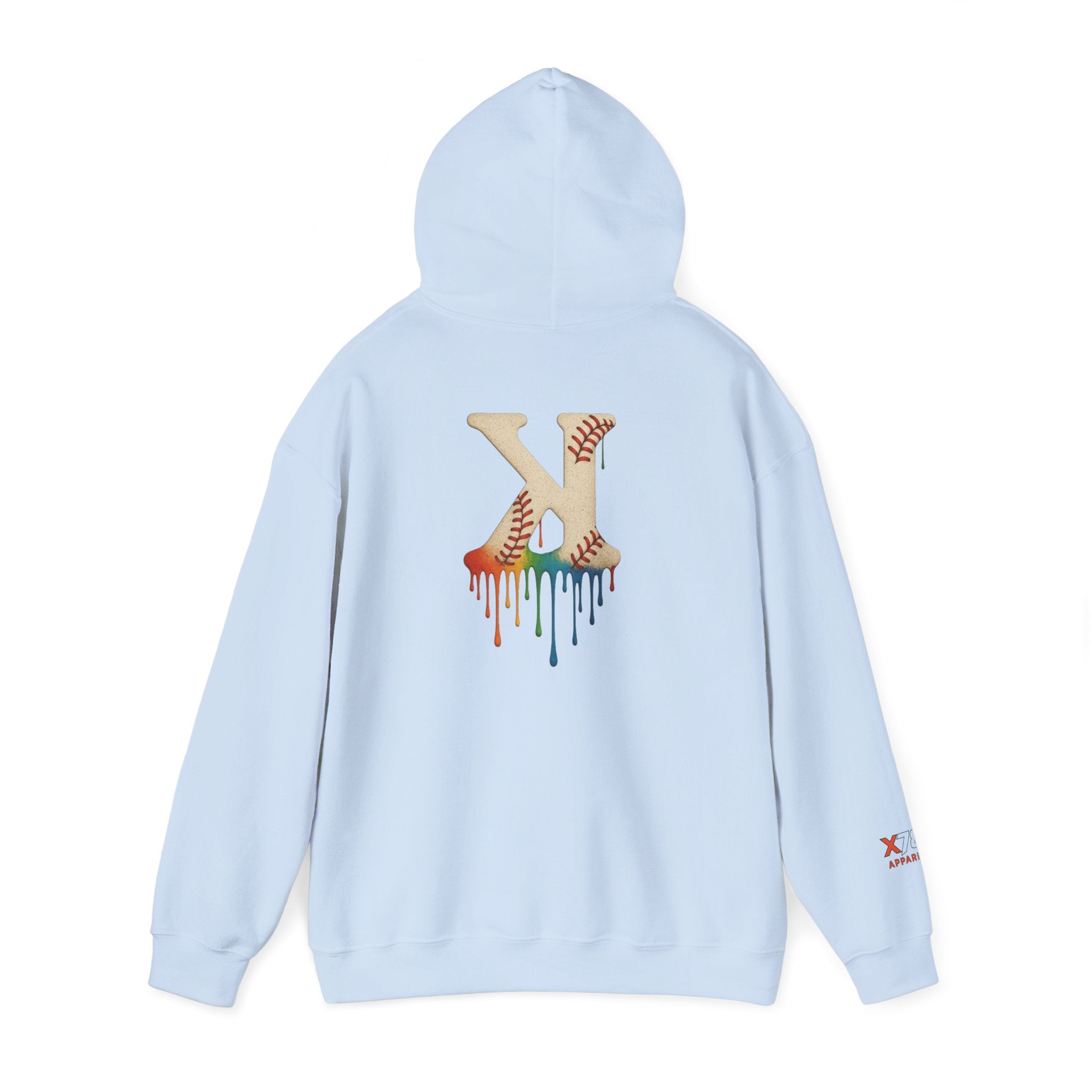 Baseball Strikeout Drippy 2 Art Hoody - Unisex Heavy Blend™ Sweatshirt, Streetwear, Graphic Hoodie, Gift for Him/Her, Casual Comfort, Festival Fashion