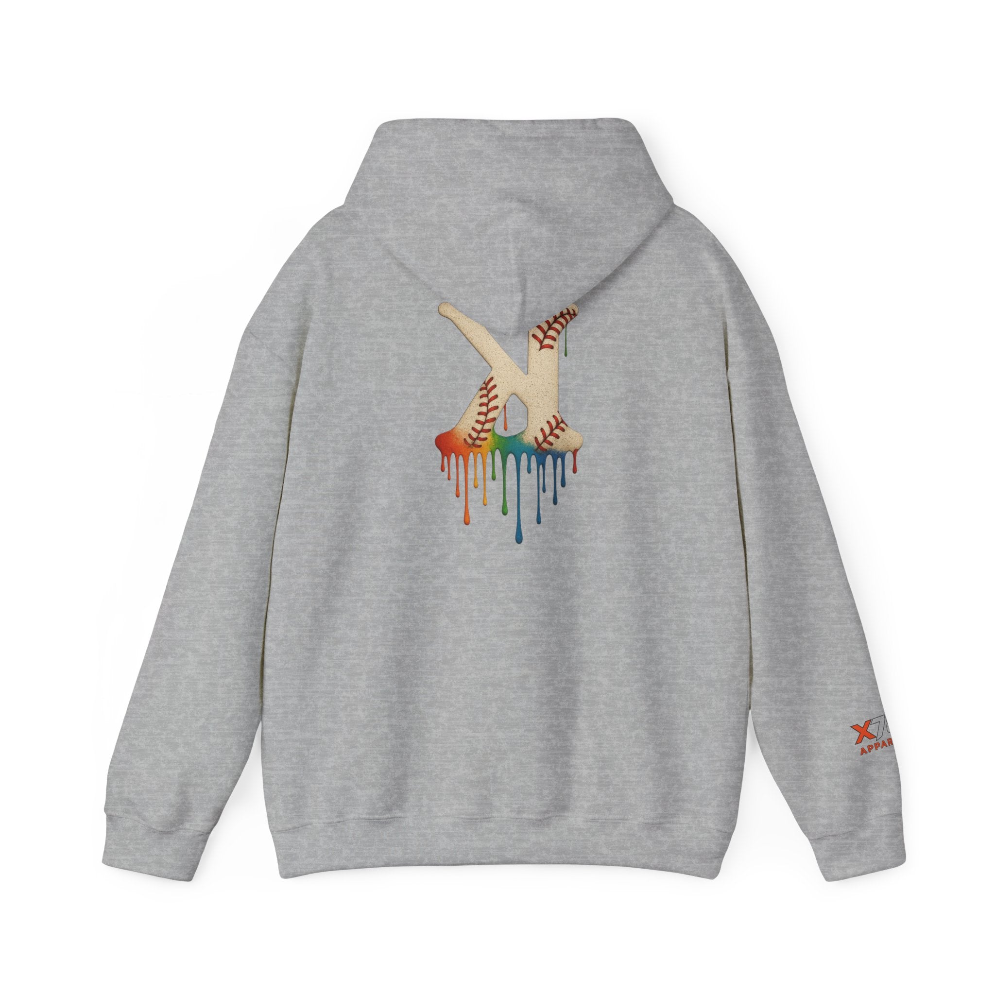 Baseball Strikeout Drippy 2 Art Hoody - Unisex Heavy Blend™ Sweatshirt, Streetwear, Graphic Hoodie, Gift for Him/Her, Casual Comfort, Festival Fashion