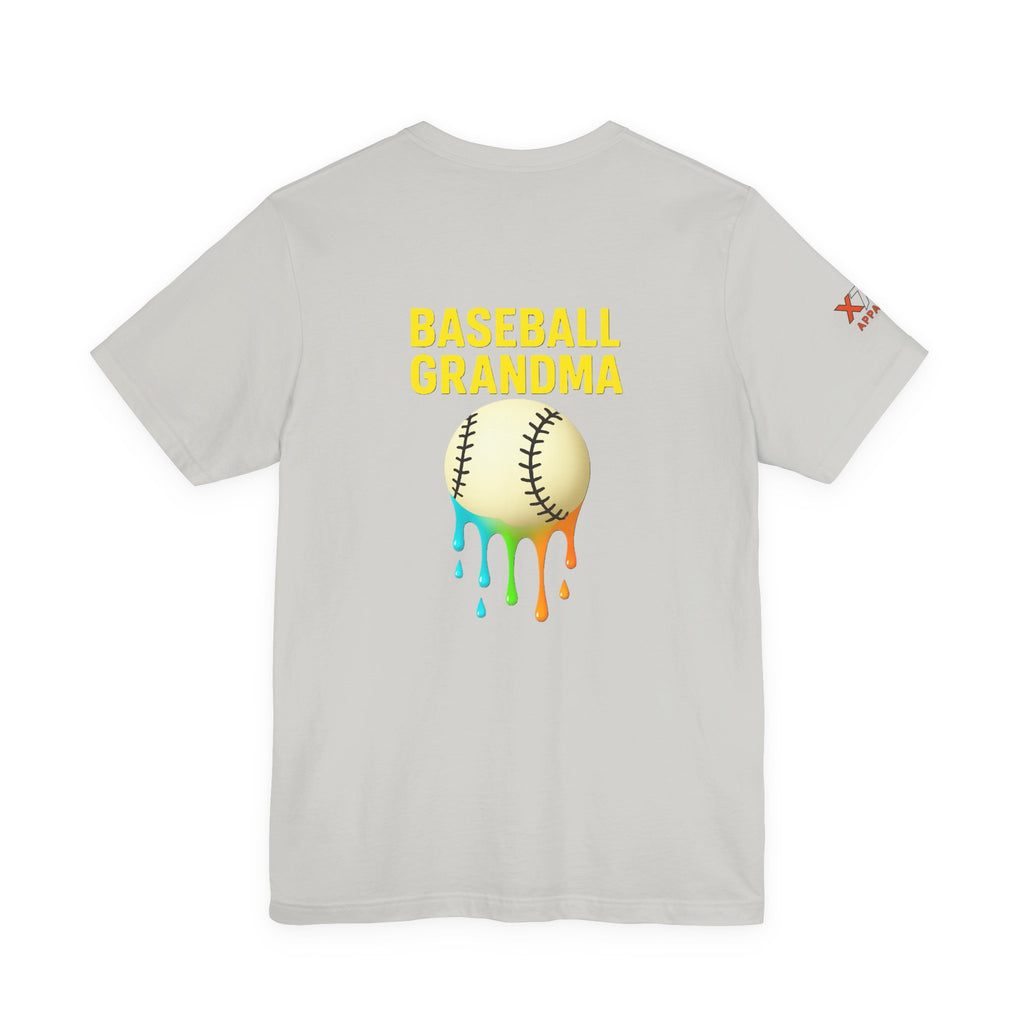 Baseball Grandma Drippy Unisex Tee, Perfect Gift for Baseball Lovers, Sporty T-Shirt for Moms, Fun Summer Wear, Birthday Gift Idea