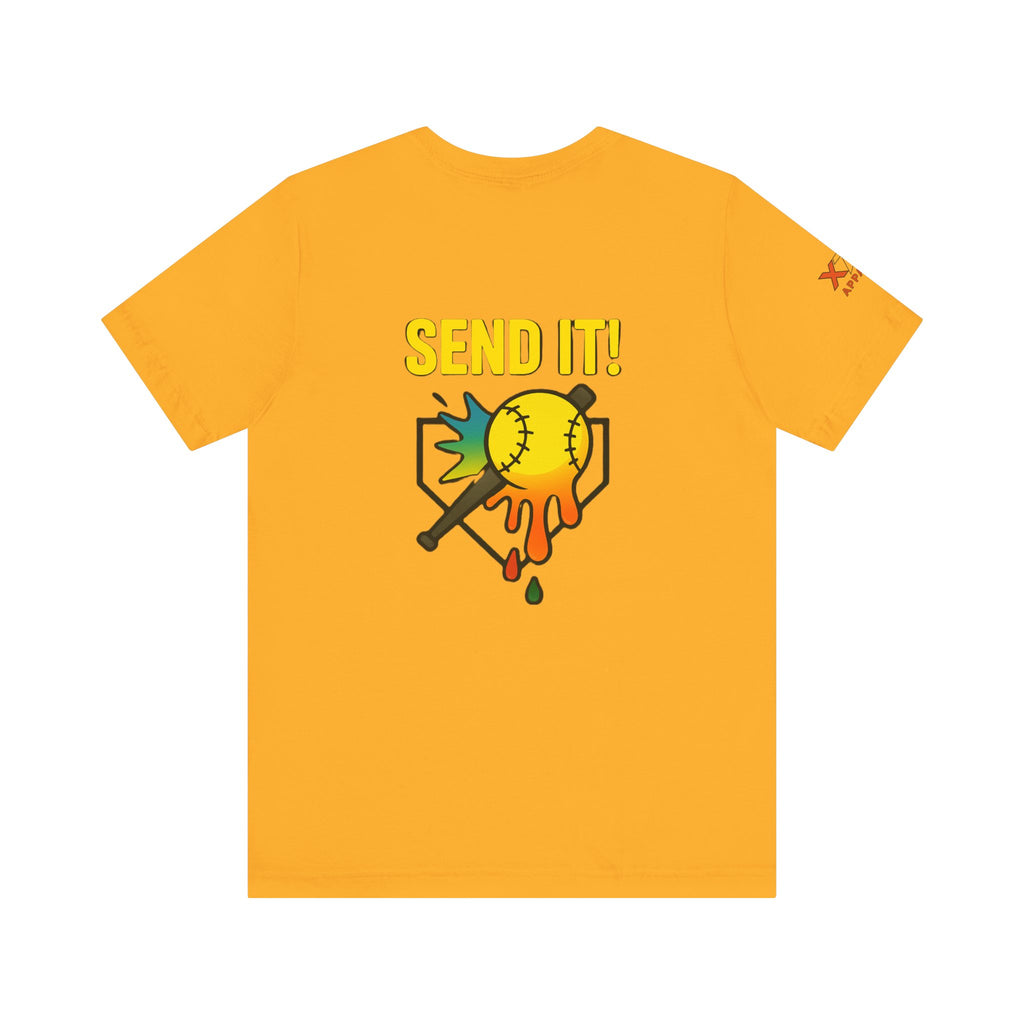 Send It Drippy Unisex Tee, Fun Sports Shirt, Gift for Athletes, Playful Casual Wear, Summer Essential