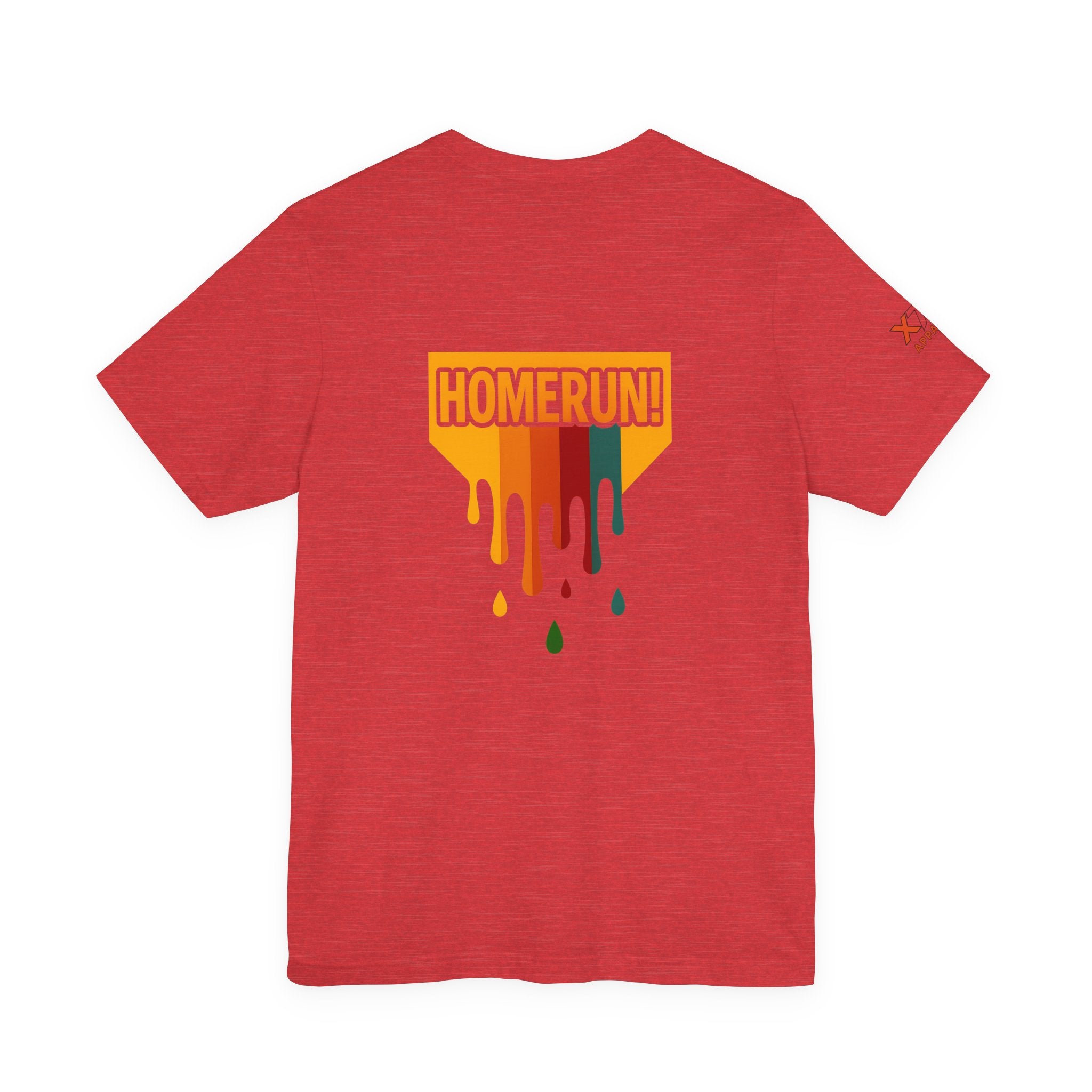 HOMERUN Drippy Colorful Unisex Jersey Tee with  Design - Perfect for Sports Days, Casual Outings, Gifts & Summer Fun