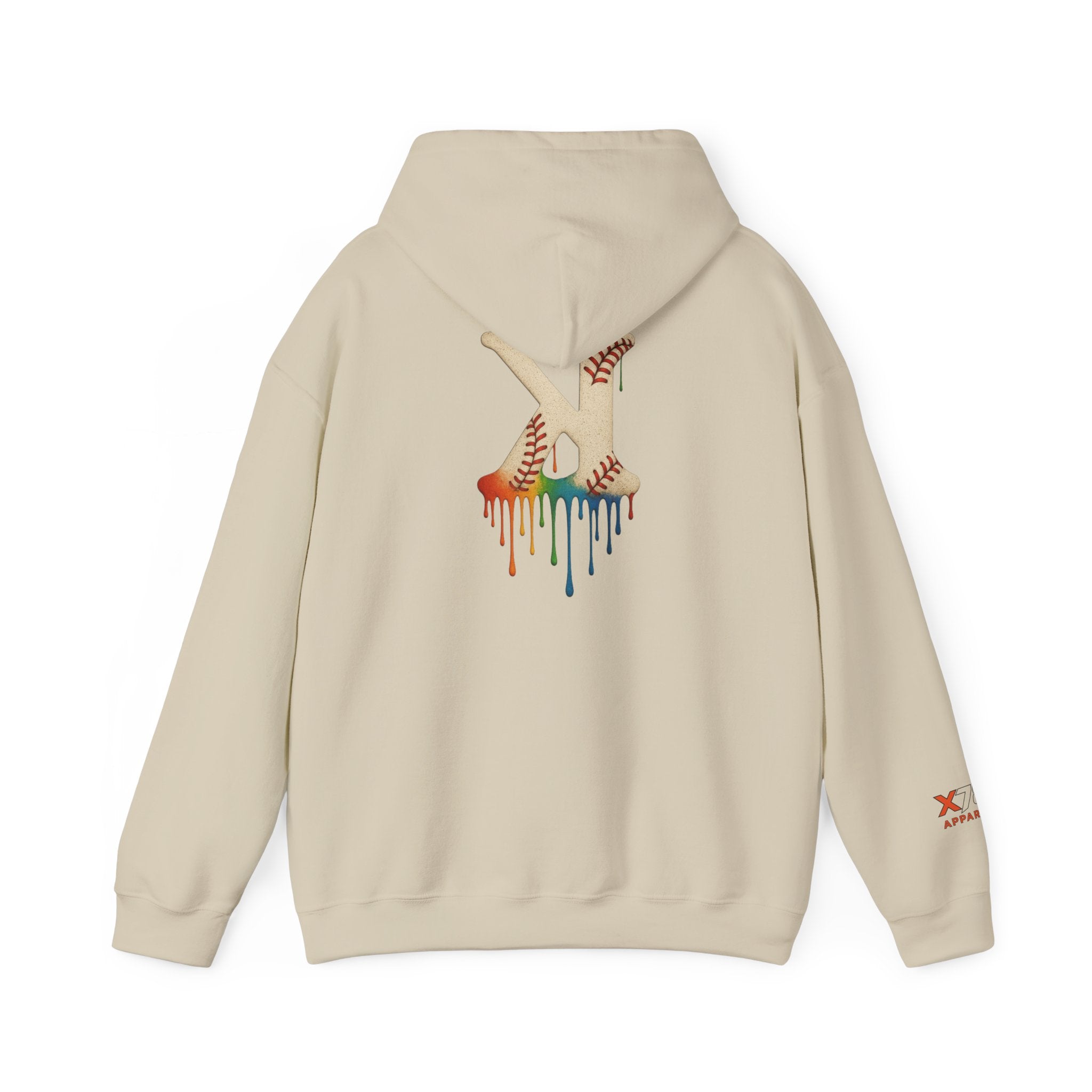 Baseball Strikeout Drippy 2 Art Hoody - Unisex Heavy Blend™ Sweatshirt, Streetwear, Graphic Hoodie, Gift for Him/Her, Casual Comfort, Festival Fashion