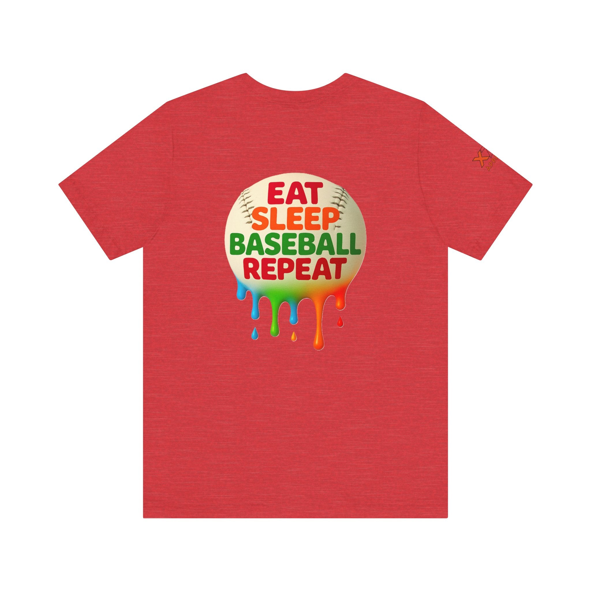Eat Sleep Baseball Repeat Drippy Design, Unisex Sports Shirt, Gift for Baseball Fans, Summer Graphic Tee, Fun Sportswear