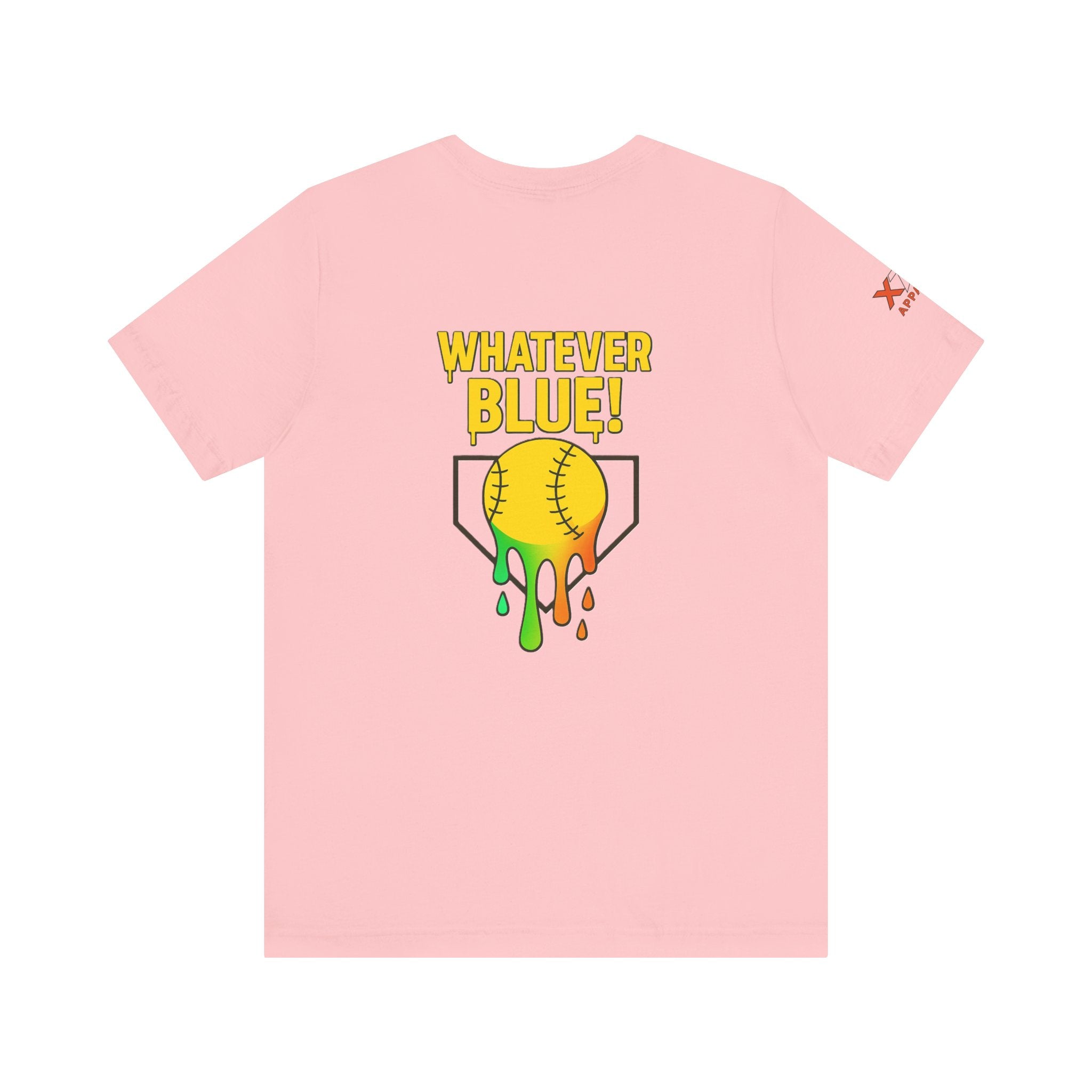 Whatever Blue Drippy Softball Colorful Graphic Tee, Fun Unisex T-Shirt, Playful Softball Shirt, Summer Vibe Outfit, Perfect Gift for Sports Lovers