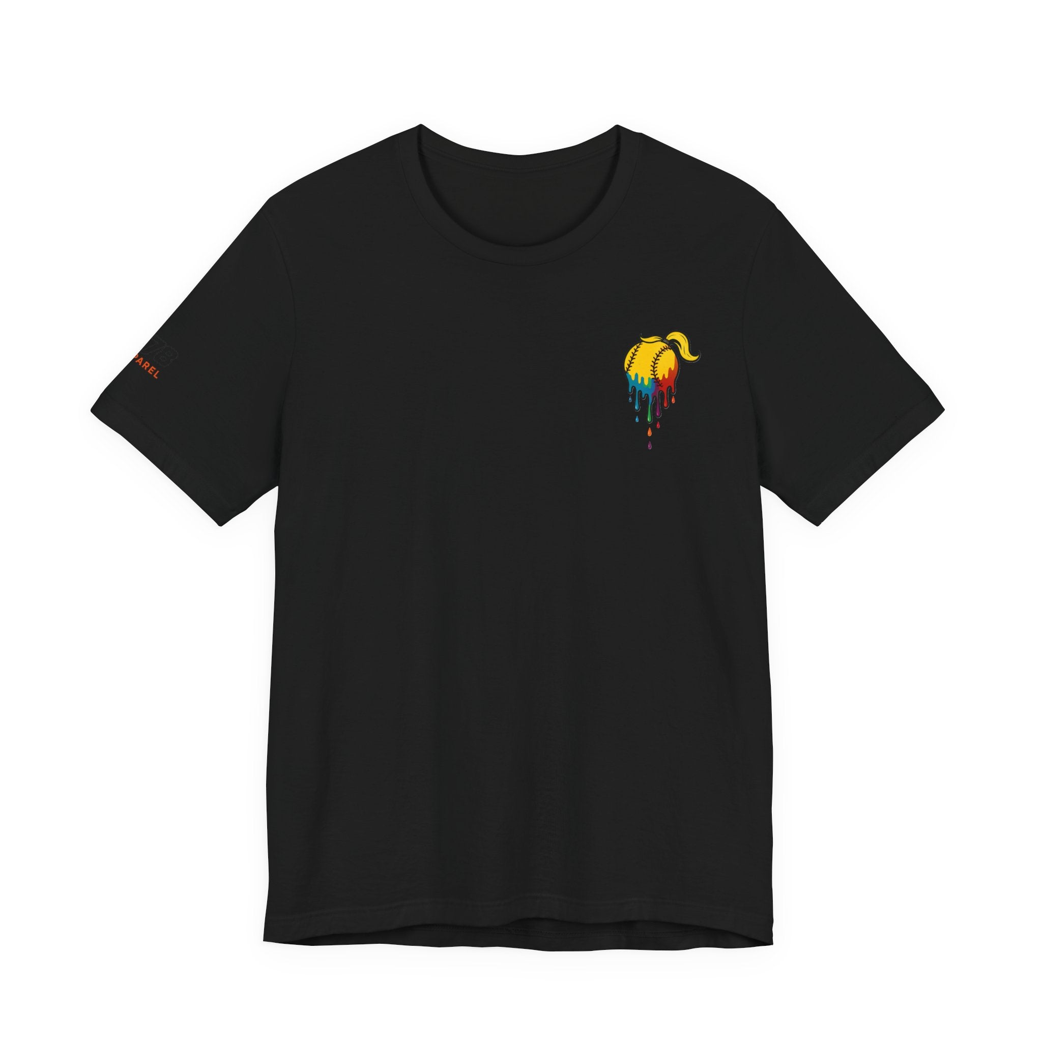 Here to Hit Dingers Drippy Playful Sports Shirt for Athletes, Gifts for Softball Lovers, Team Apparel