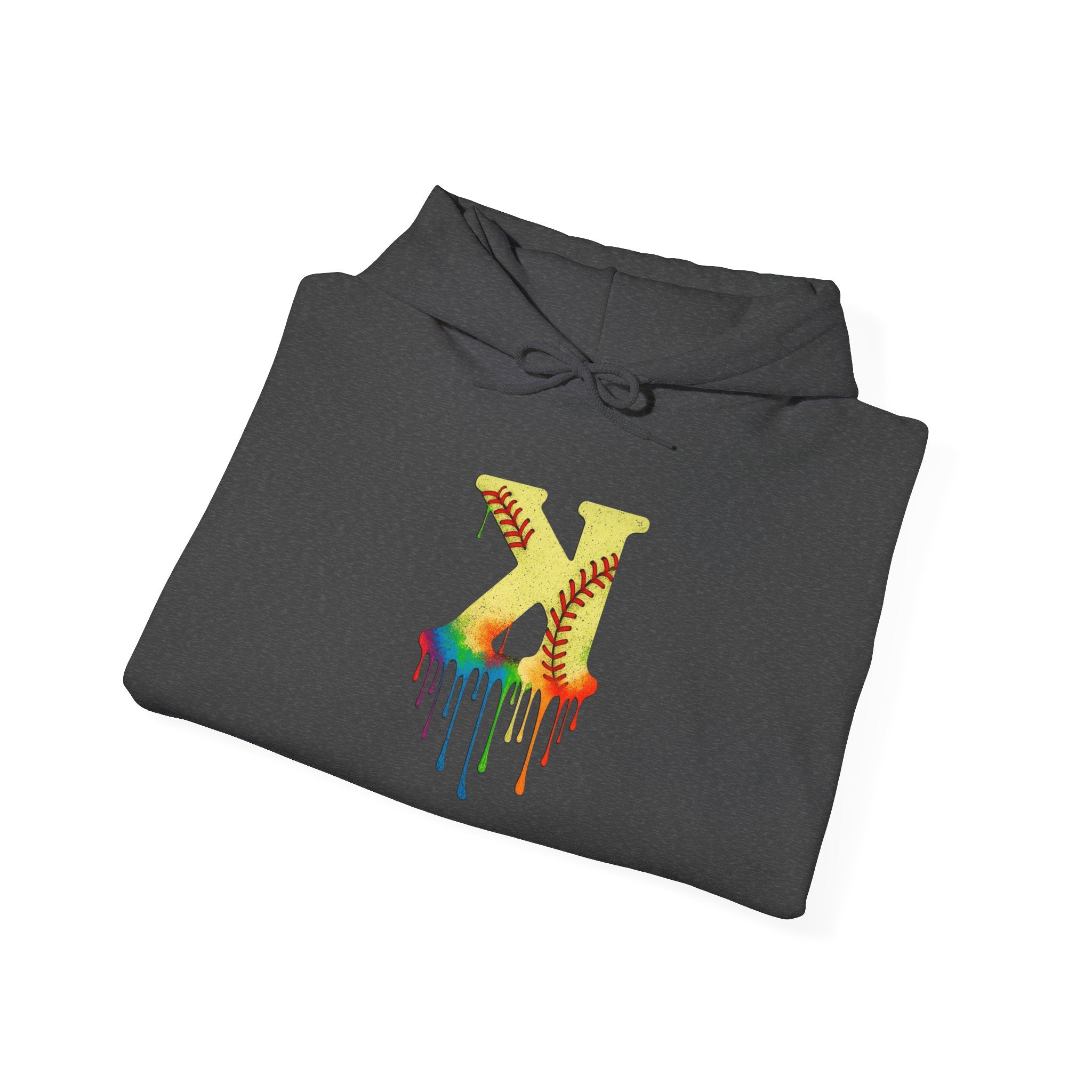 Softball Strikeout Drippy 2 Design Unisex Heavy Blend Hoodie, Perfect for Casual Wear, Street Style, Gifts, Festivals, Cozy Comfort