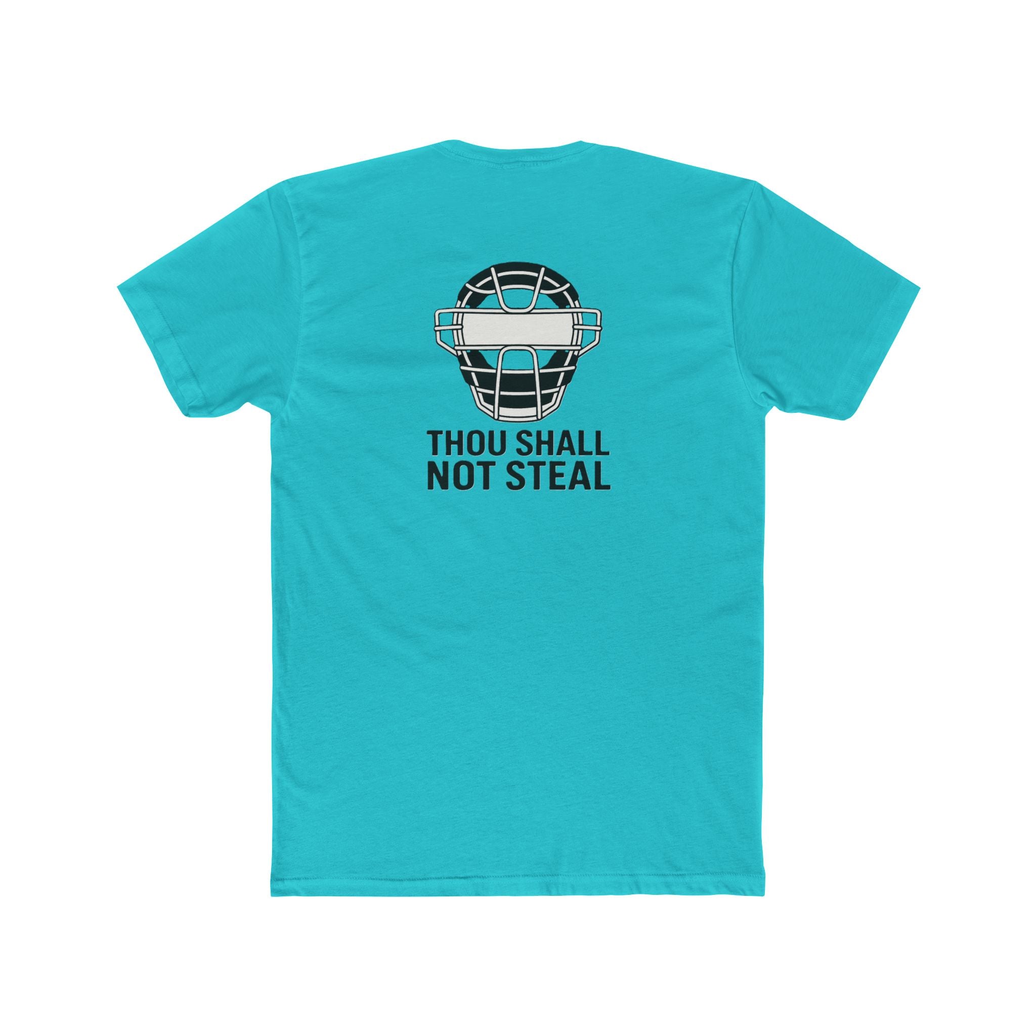 'Thou Shall Not Steel' Funny Catcher T-Shirt | Unisex Cotton Crew Tee | Gift for Soccer Fans | Sports Humor Tee | Unique Soccer Apparel, Birthday Gift, [...]