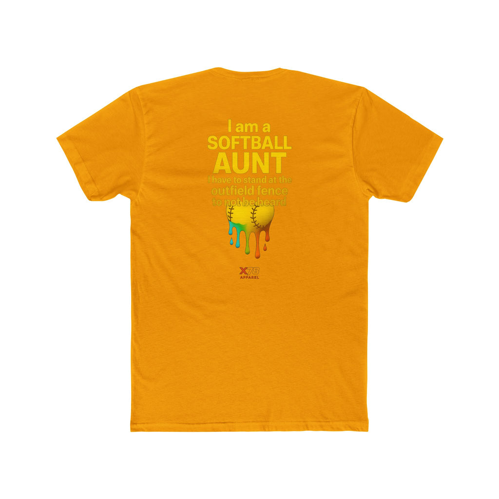 'Aunt not Heard' Crew Tee, Unisex Cotton Tee, Sports Fan Shirt, Gift for Aunts, Softball Outfit, Summer Casual Wear