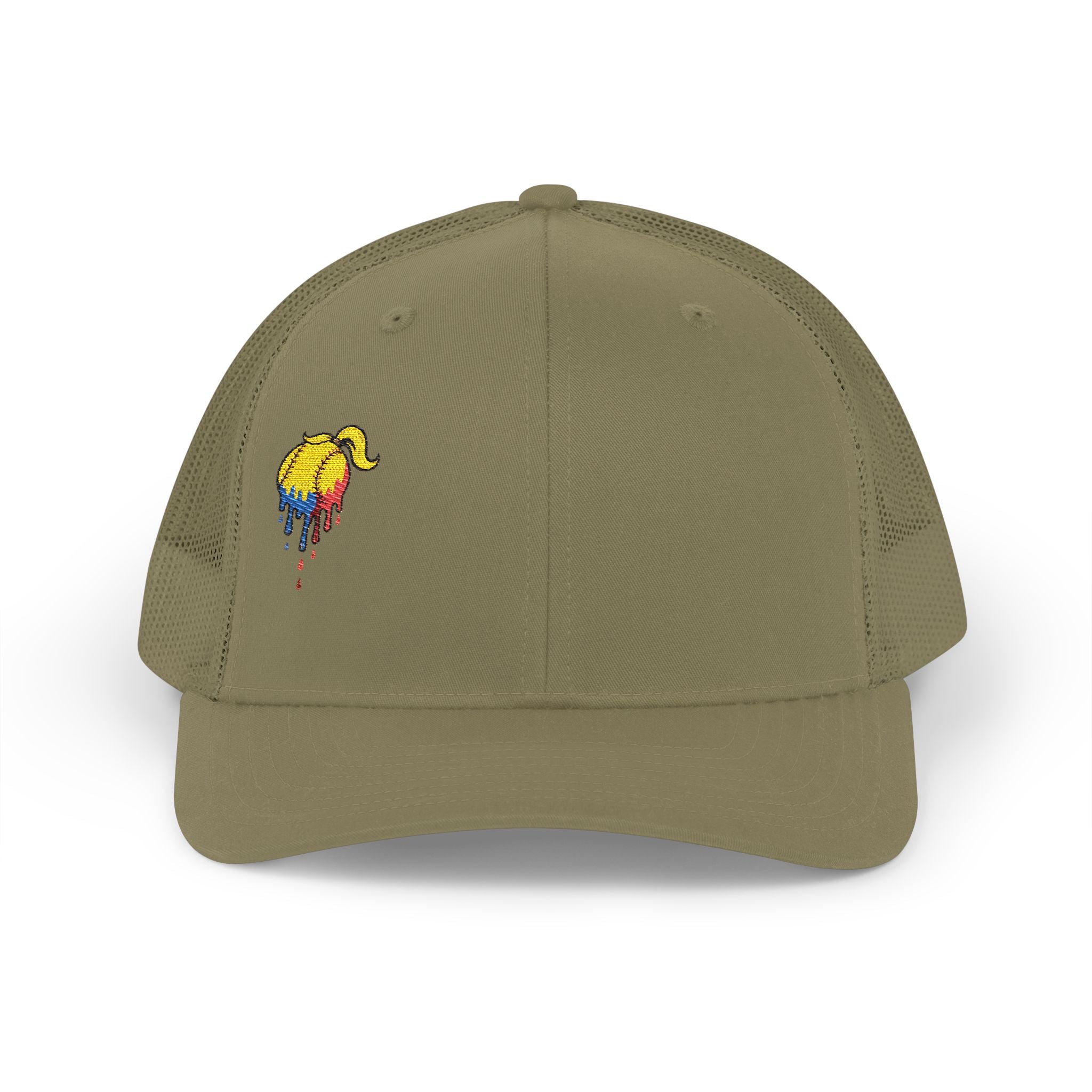 'Drippy' Colorful Elephant Embroidered Snapback Trucker Cap, Festival Hat, Gift for Animal Lovers, Summer Accessory, Casual Style