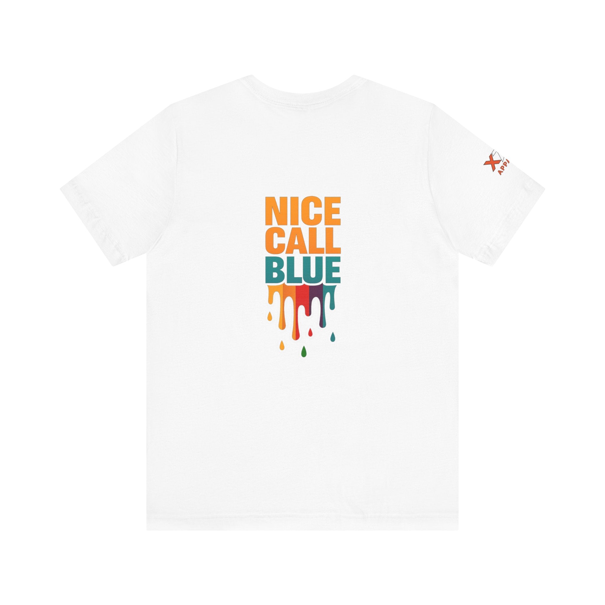 Nice Call Blue Drippy Cool Graphic Tee for Casual Vibes, Perfect for Everyday Wear, Music Festivals, Birthdays, Summer Outings, Unisex Style