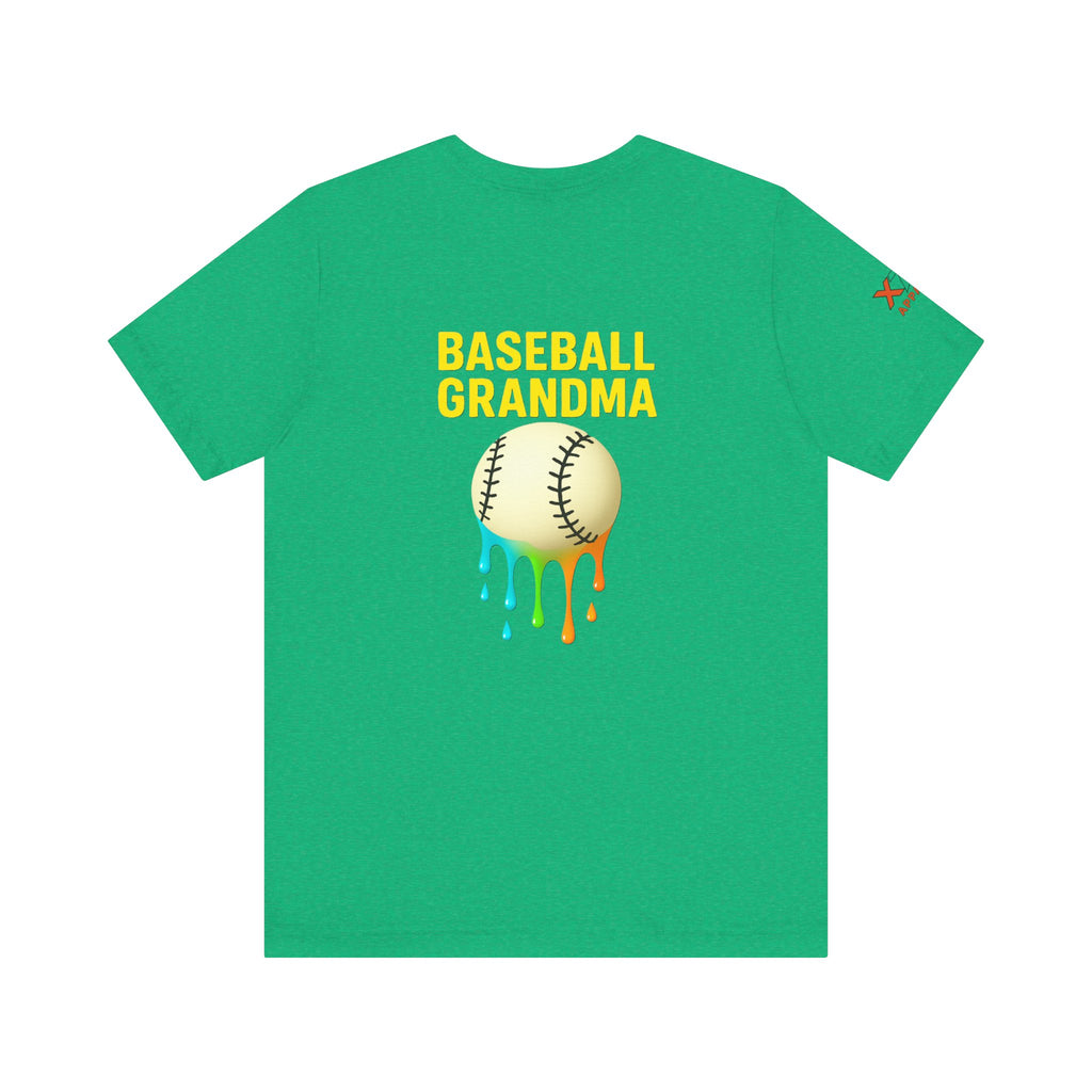 Baseball Grandma Drippy Unisex Tee, Perfect Gift for Baseball Lovers, Sporty T-Shirt for Moms, Fun Summer Wear, Birthday Gift Idea