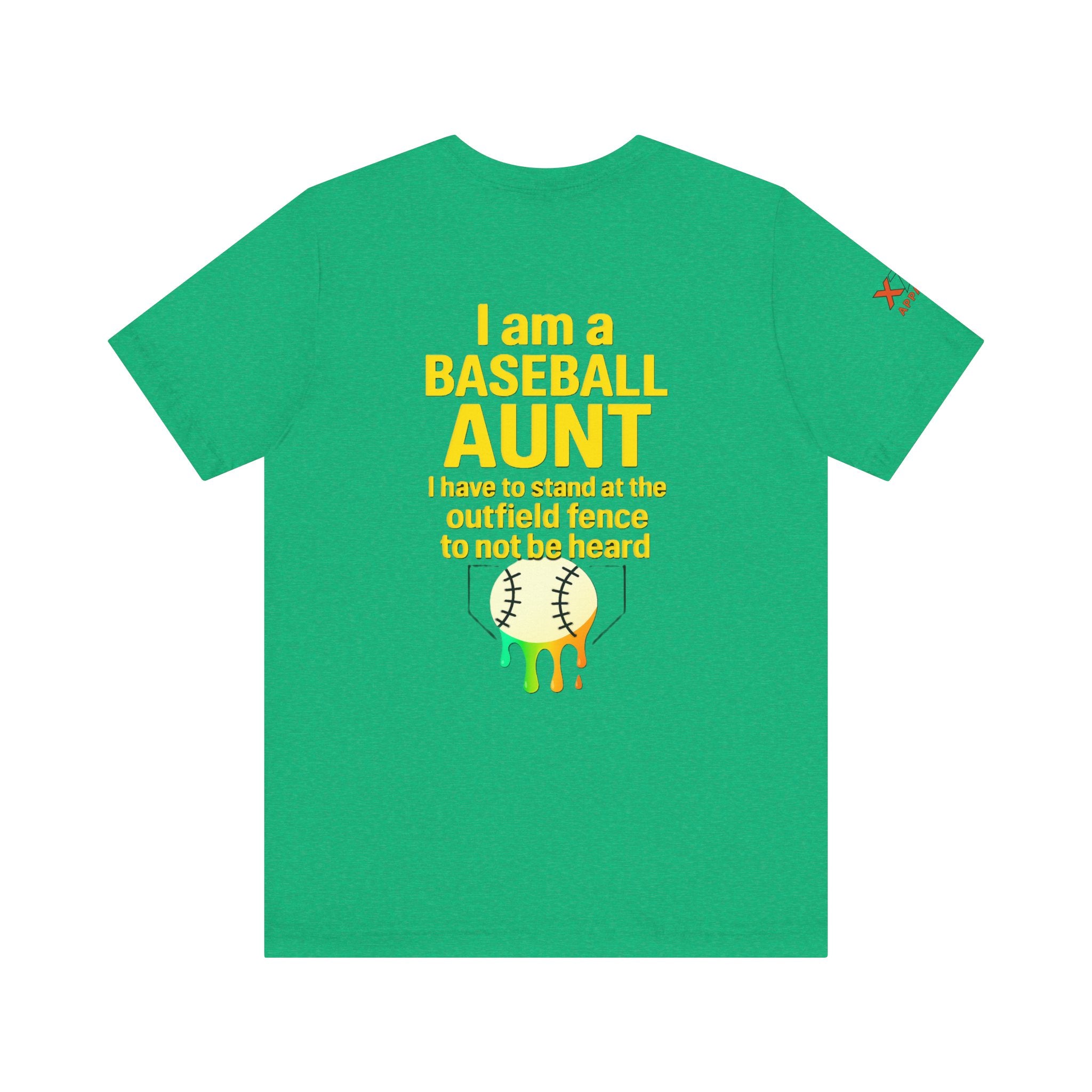 Baseball Aunt Not Heard Drippy Tee, Fun Baseball Shirt, Gifts for Sports Moms, Summer Apparel, Soft Cotton T-Shirt, Game Day Outfit