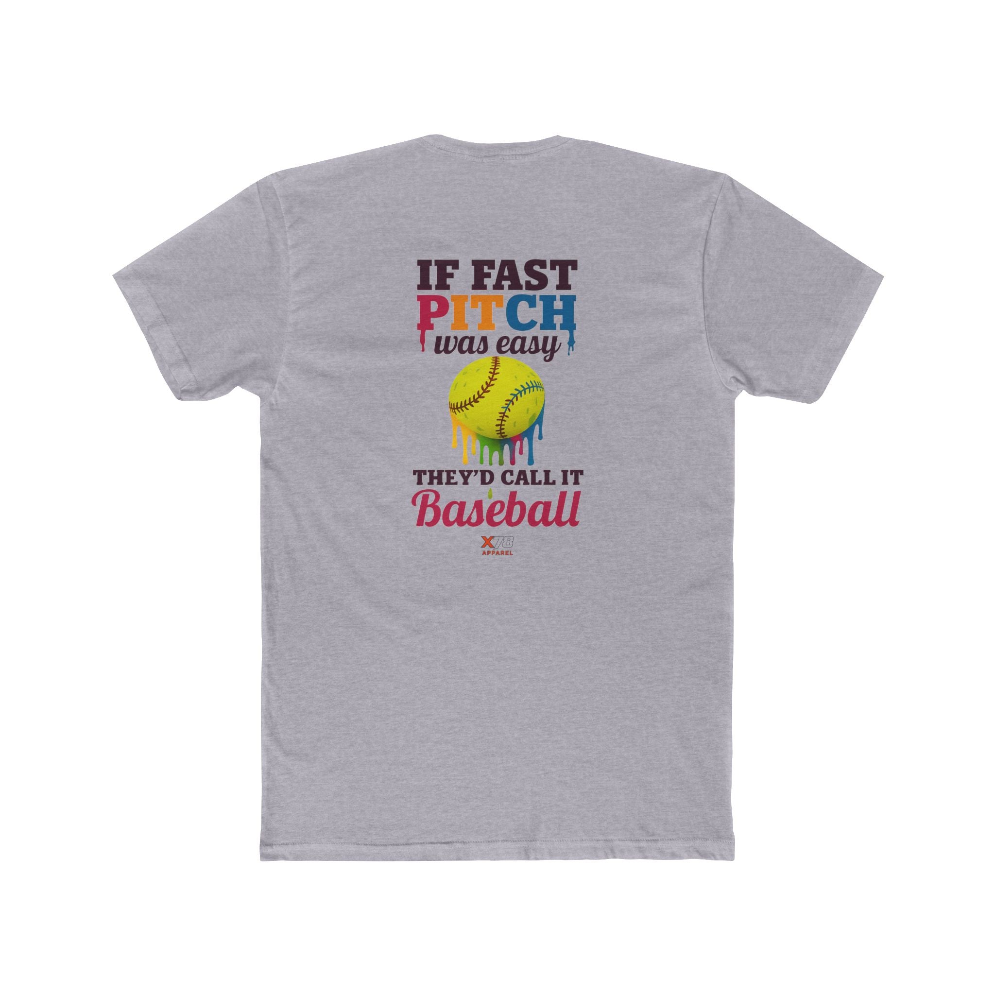 If Fast Pitch Was Easy Unisex Cotton Crew Tee - Fun Baseball Quote T-Shirt for Sports Lovers, Gift for Softball Players