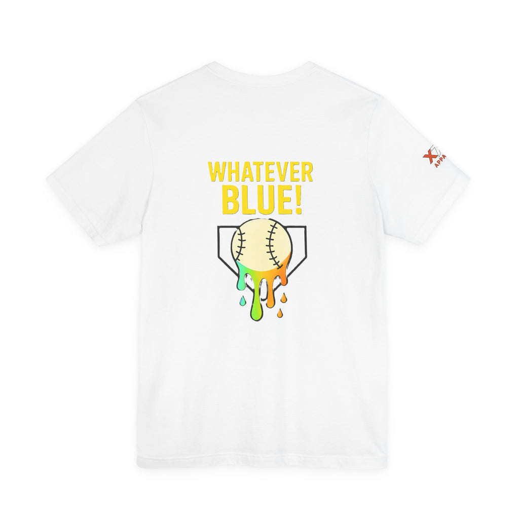 Whatever Blue Drippy Cool Sports Graphic Tee for Casual Wear, Perfect for Gamers and Event Attendees, Ideal Gift for Birthdays, Casual Outings