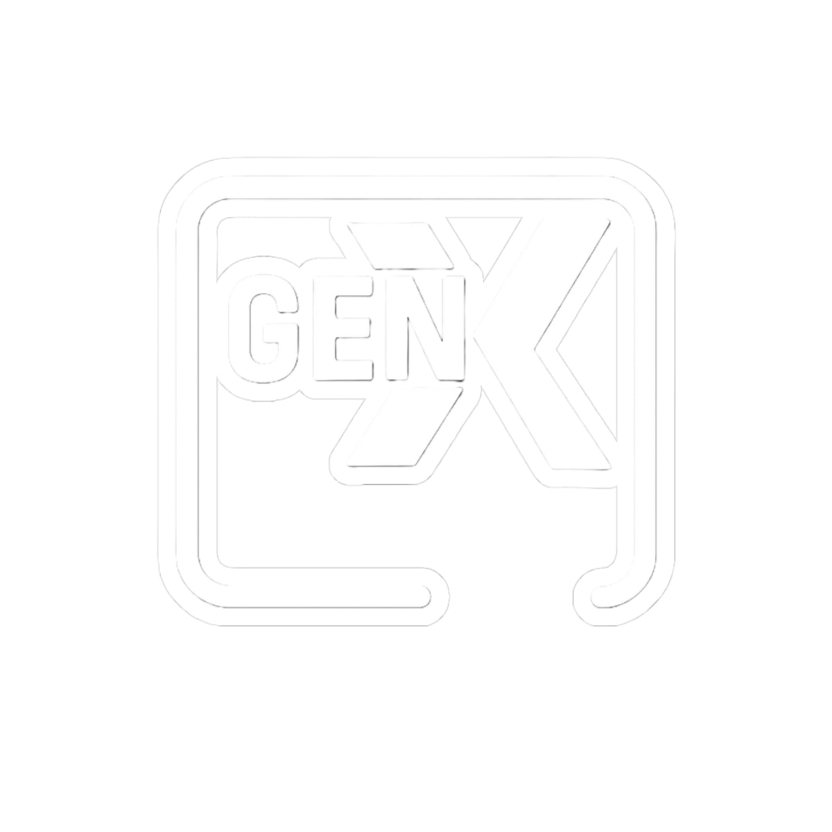 Gen X White  Sticker