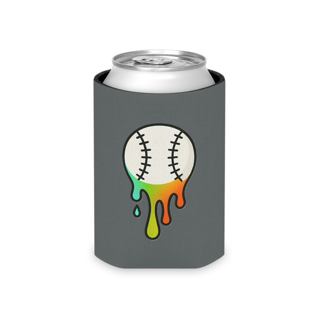 Baseball Drippy Inspired Can Cooler, Fun Party Accessory, Summer BBQ Gear, Sports Fan Gift, Beverage Insulator for Celebrations