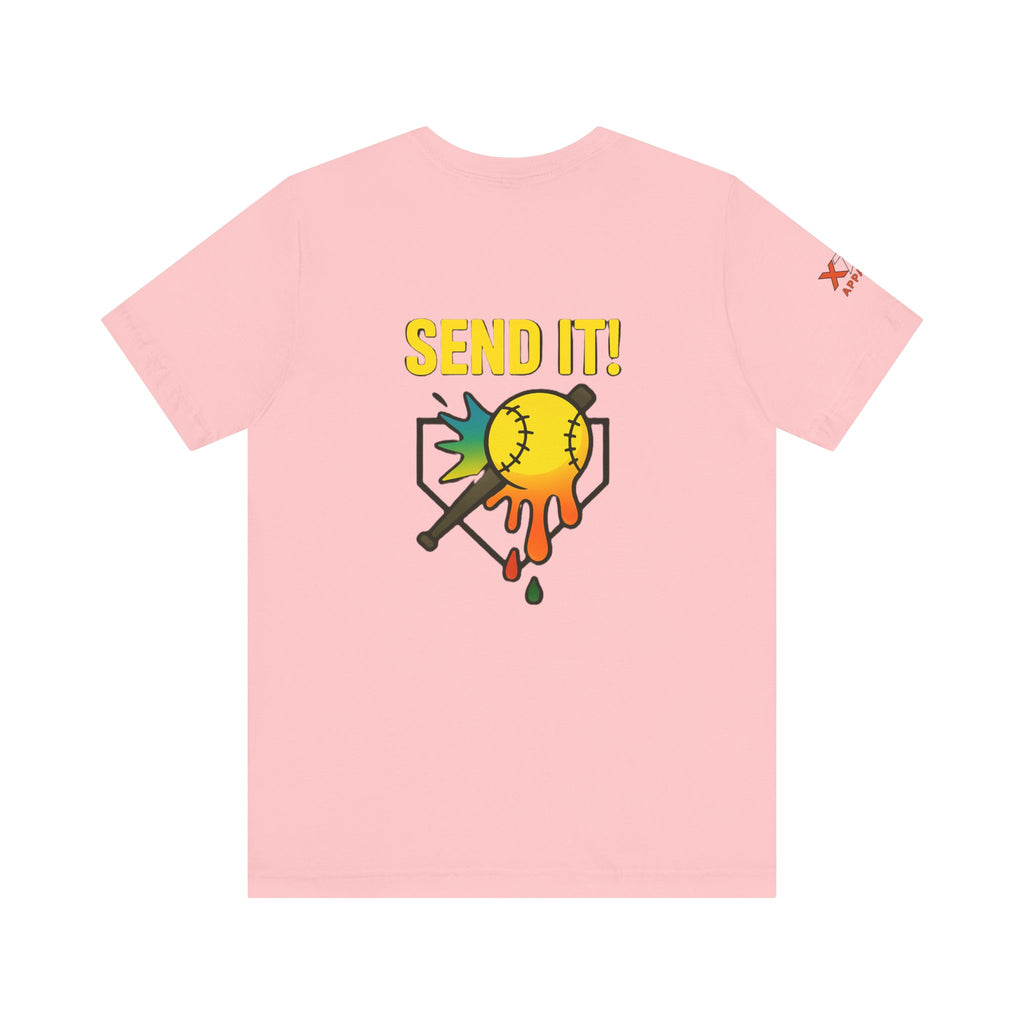 Send It Drippy Unisex Tee, Fun Sports Shirt, Gift for Athletes, Playful Casual Wear, Summer Essential