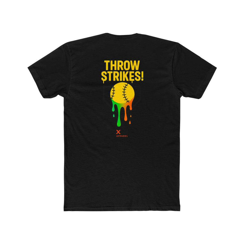 'Throw Strikes' Unisex Cotton Crew Tee for Softball Lovers, Casual Sports T-Shirt, Playful Graphic Tee, Fun Gift for Gamers, Everyday Wear