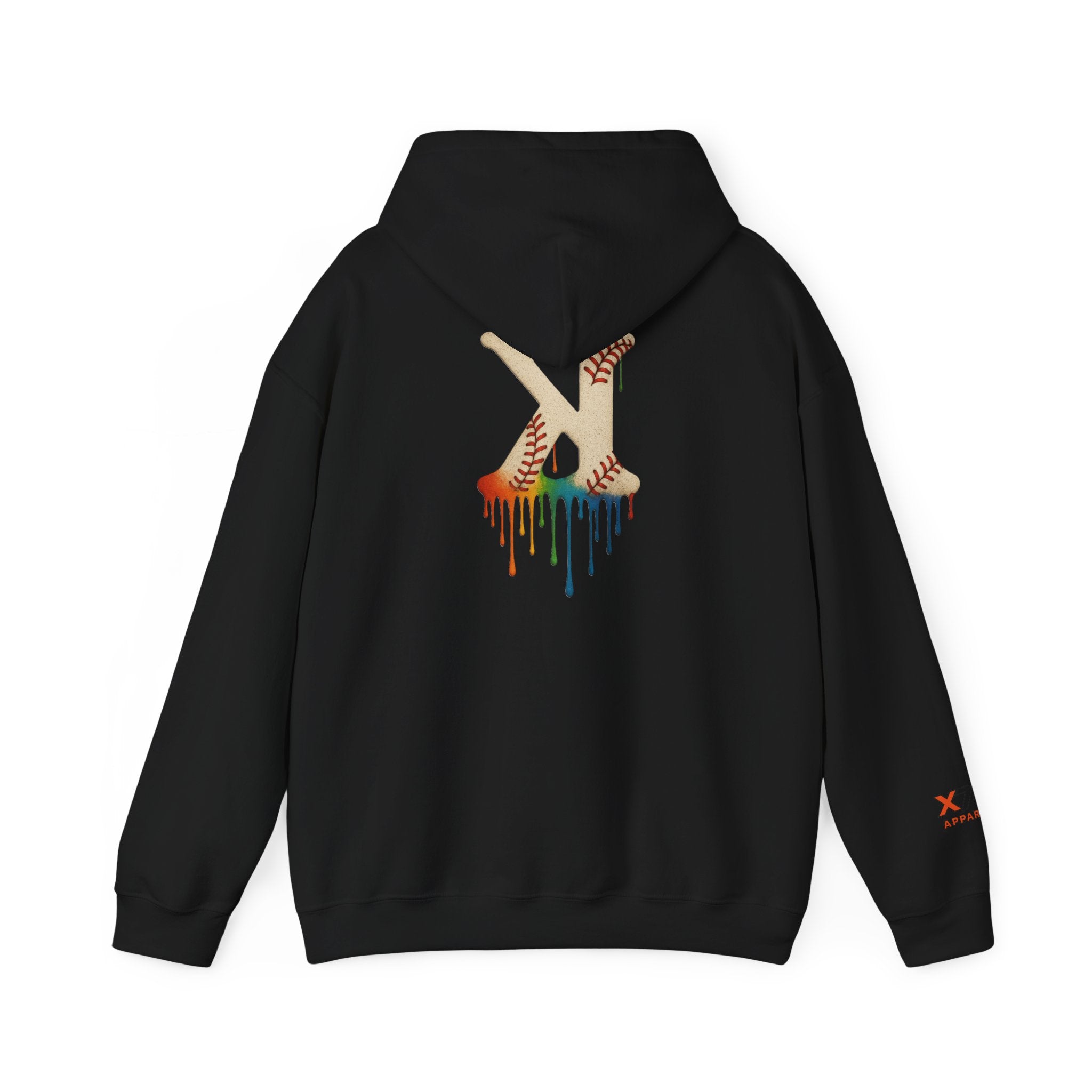 Baseball Strikeout Drippy 2 Art Hoody - Unisex Heavy Blend™ Sweatshirt, Streetwear, Graphic Hoodie, Gift for Him/Her, Casual Comfort, Festival Fashion