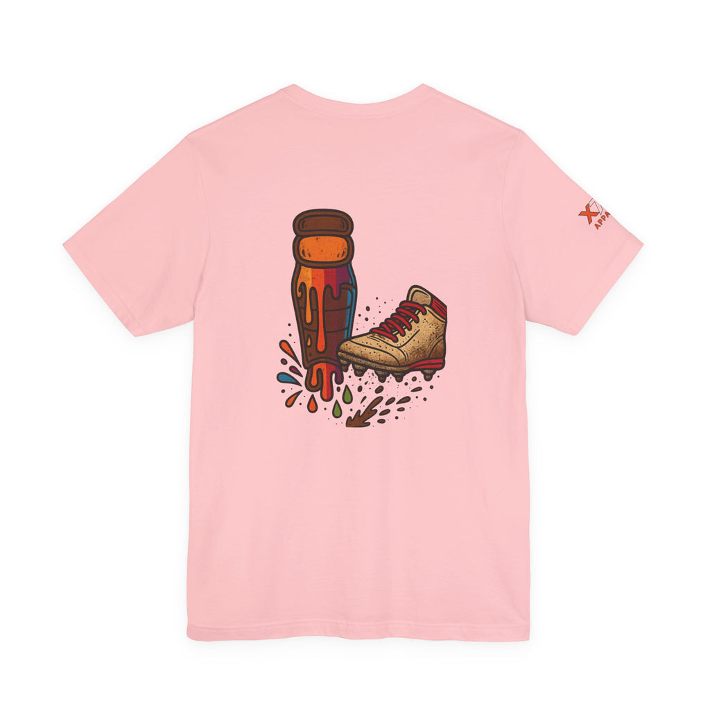 Kicking dirt on Blue Graffiti-Inspired Unisex Tee - Street Style, Casual Wear, Art Lovers, Hip-Hop Fashion, Summer Vibes