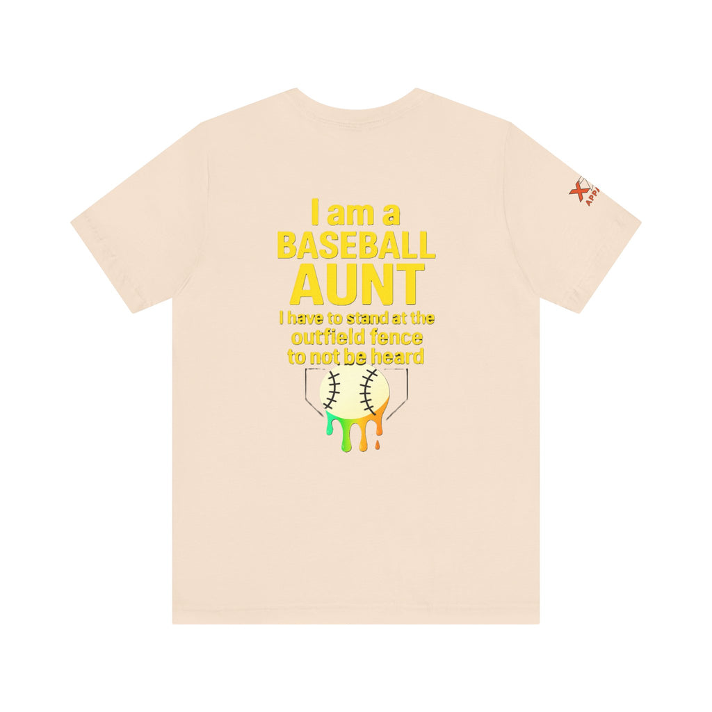 Baseball Aunt Not Heard Drippy Tee, Fun Baseball Shirt, Gifts for Sports Moms, Summer Apparel, Soft Cotton T-Shirt, Game Day Outfit