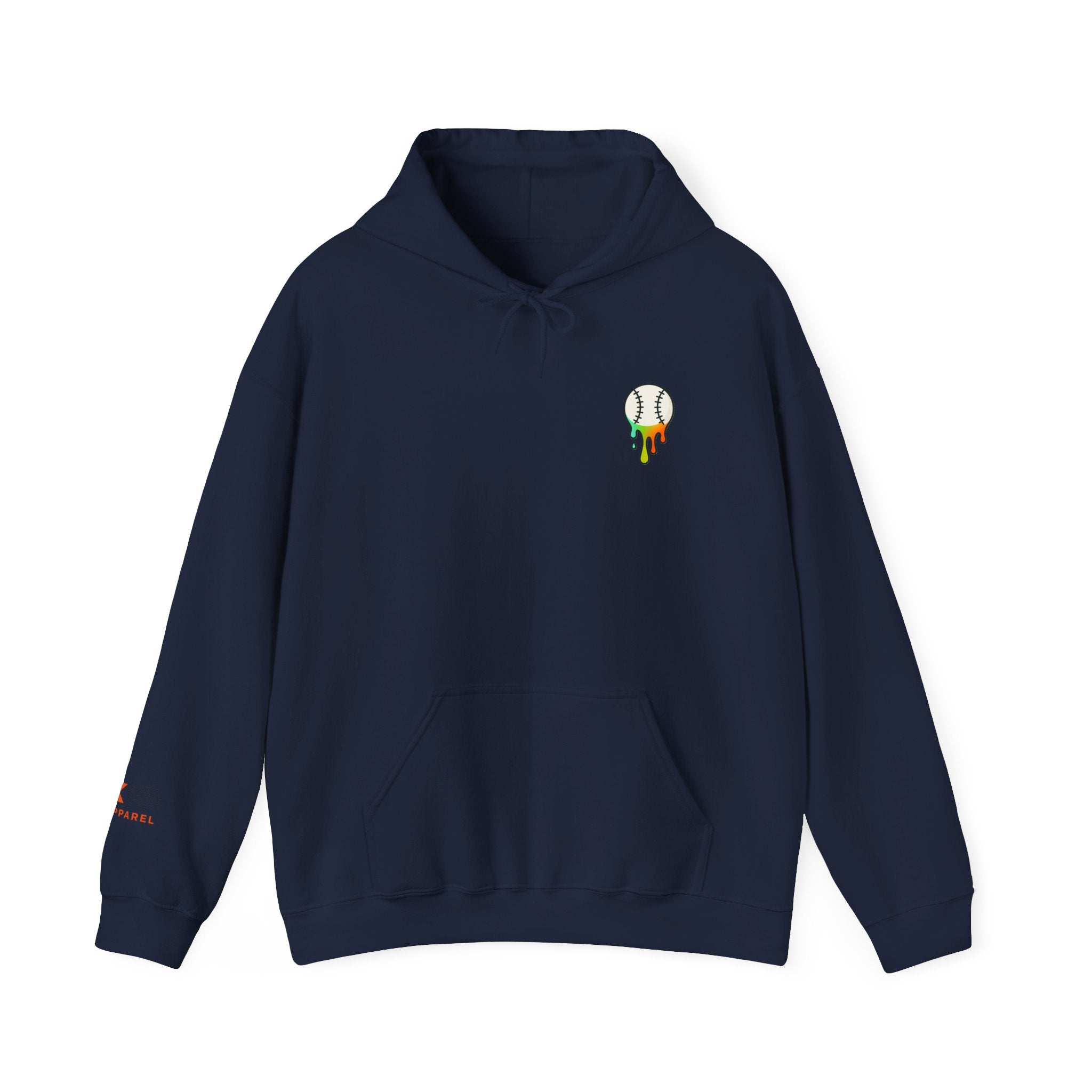 Baseball Strikeout Drippy 2 Art Hoody - Unisex Heavy Blend™ Sweatshirt, Streetwear, Graphic Hoodie, Gift for Him/Her, Casual Comfort, Festival Fashion