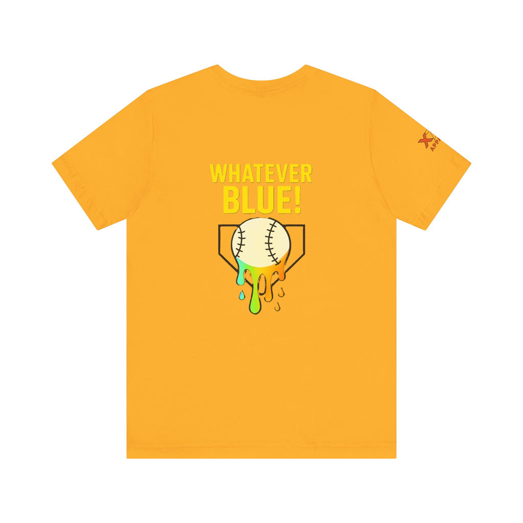 Whatever Blue Drippy Cool Sports Graphic Tee for Casual Wear, Perfect for Gamers and Event Attendees, Ideal Gift for Birthdays, Casual Outings