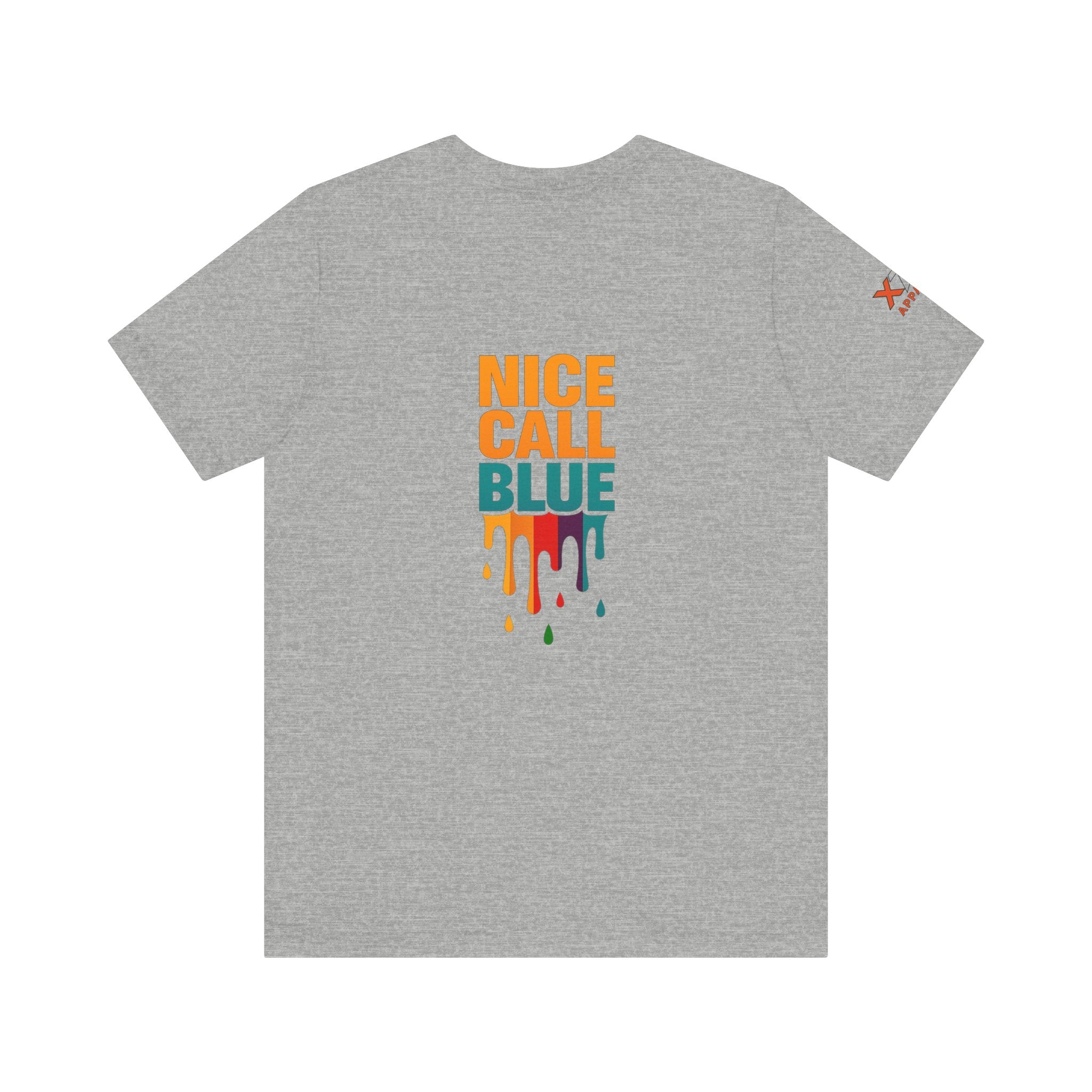 Nice Call Blue Drippy Cool Graphic Tee for Casual Vibes, Perfect for Everyday Wear, Music Festivals, Birthdays, Summer Outings, Unisex Style