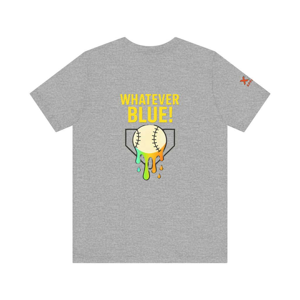 Whatever Blue Drippy Cool Sports Graphic Tee for Casual Wear, Perfect for Gamers and Event Attendees, Ideal Gift for Birthdays, Casual Outings