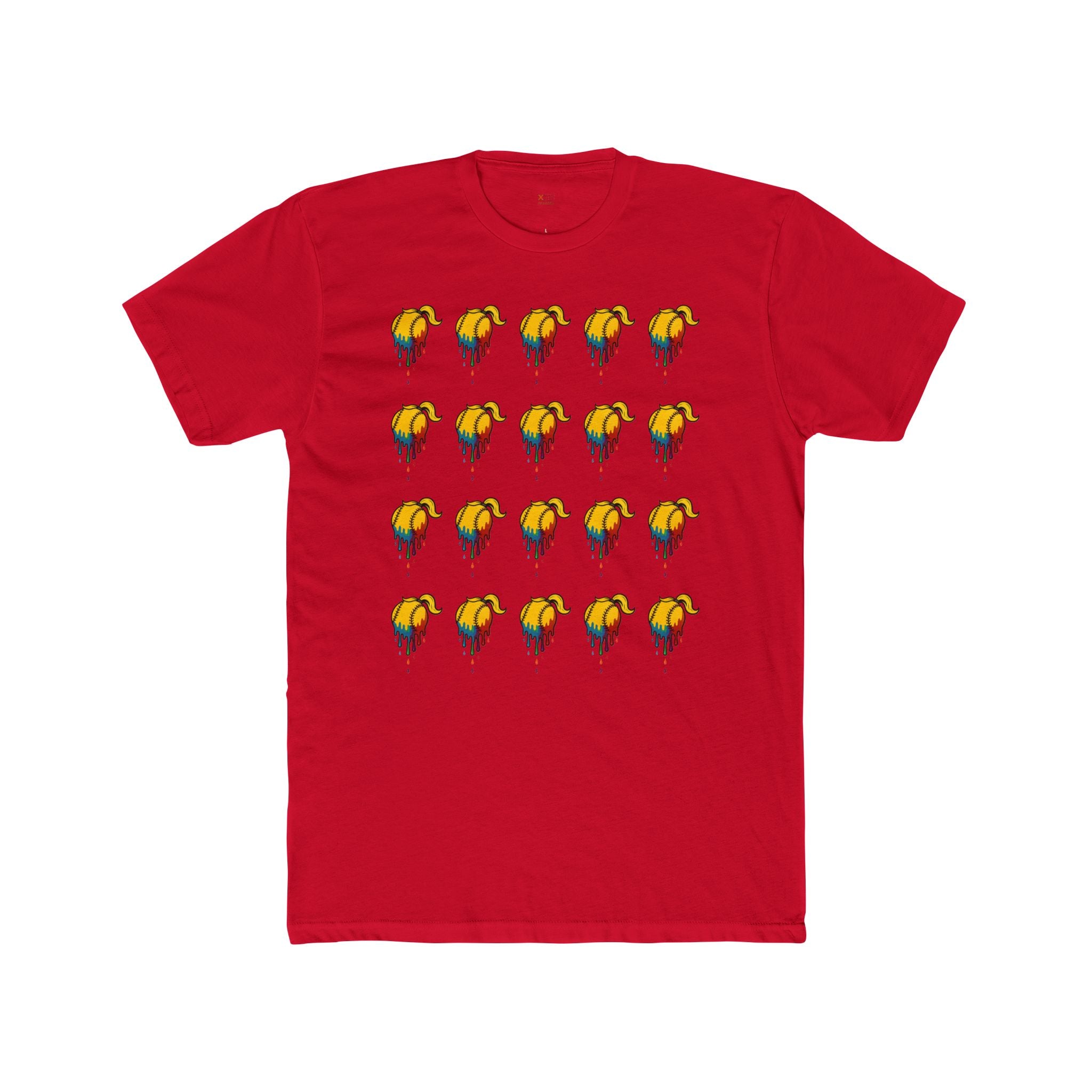 'Drippy' Colorful Dripping Design Unisex Cotton Crew Tee, Casual Wear, Gender Neutral Shirt, Vibrant Gift, Streetwear Style