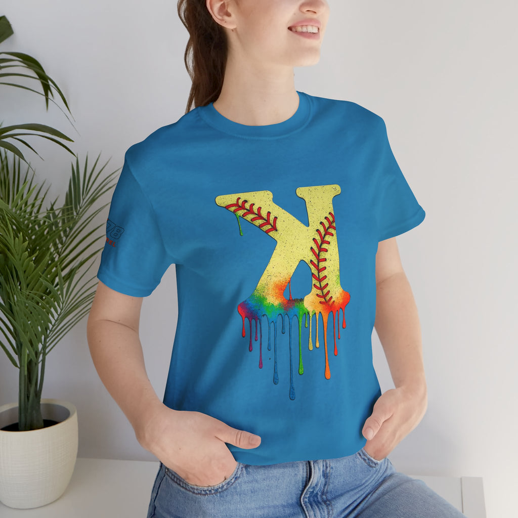 Softball Strikeout Drippy Graphic Tee, Perfect for Sports Fans, Gift for Athletes, Casual Wear, Summer Outfits, Team Spirit Apparel