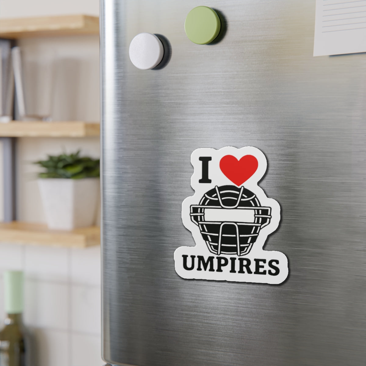 I Love Umpires Die-Cut Magnets - Fun Sports Decor, Gift for Baseball Fans, Refrigerator Magnet, Sports Enthusiast Gift, Umpire Appreciation