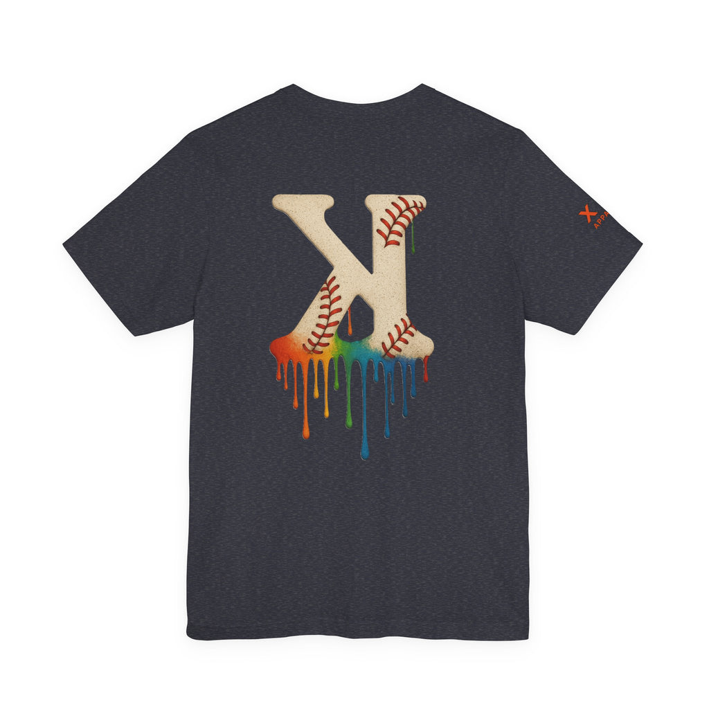 Baseball Drippy K Tee, Unisex Jersey Short Sleeve Shirt, Sports Fan Gift, Summer Outfit, Youth Baseball Apparel, Fun Casual Wear