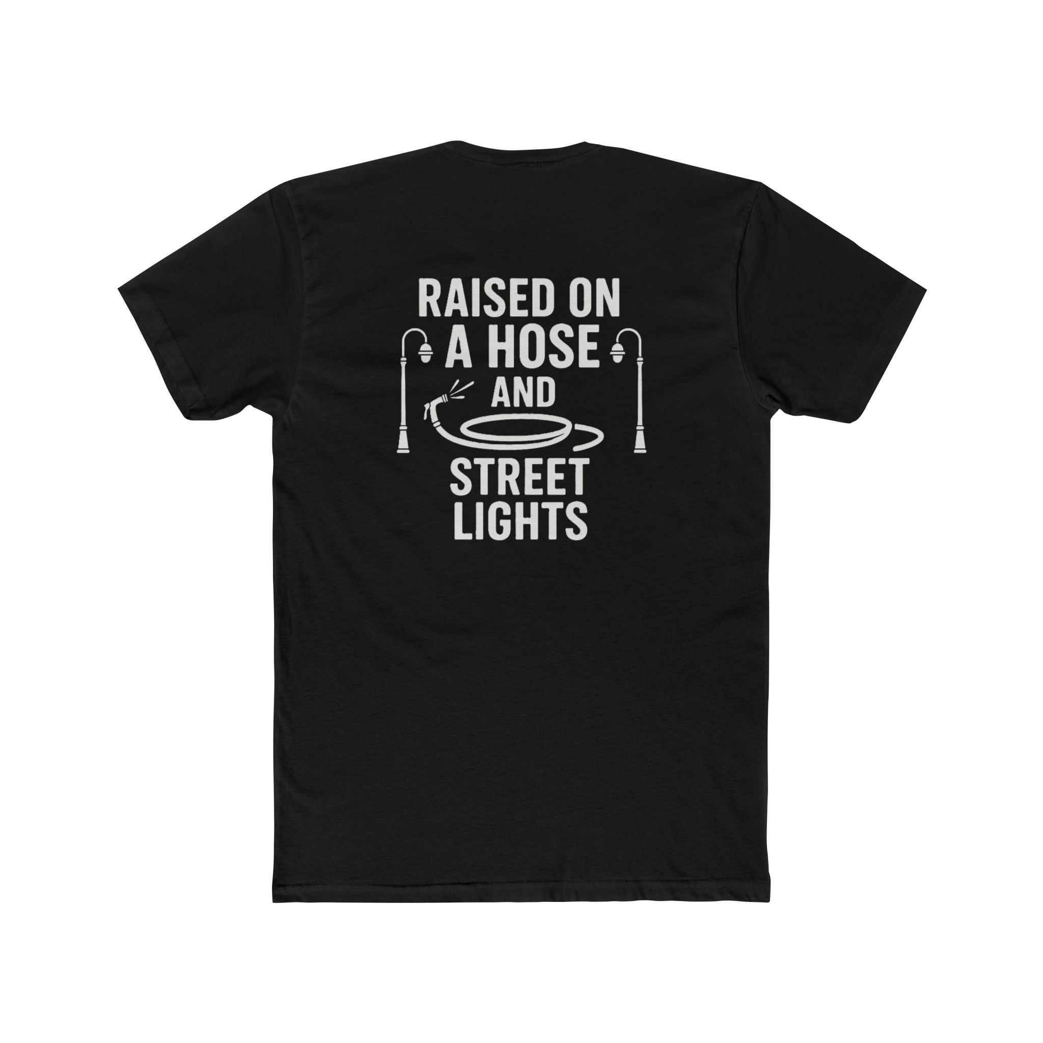 'Gen X Raised on a Hose and Street Lights' Unisex Cotton Crew Tee, Summer T-Shirt, Outdoor Apparel, Gift for Dad, Casual Wear