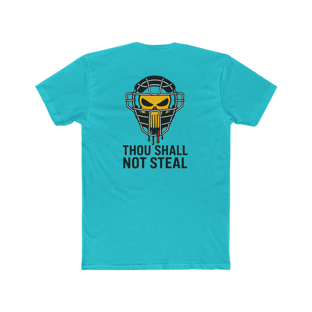 'Drippy Thou Shall Not Steel Punisher' Funny Catchers Crew Tee, Unisex T-Shirt, Game Day Top, Hockey Fan Gift, Birthday Present, Sports Apparel