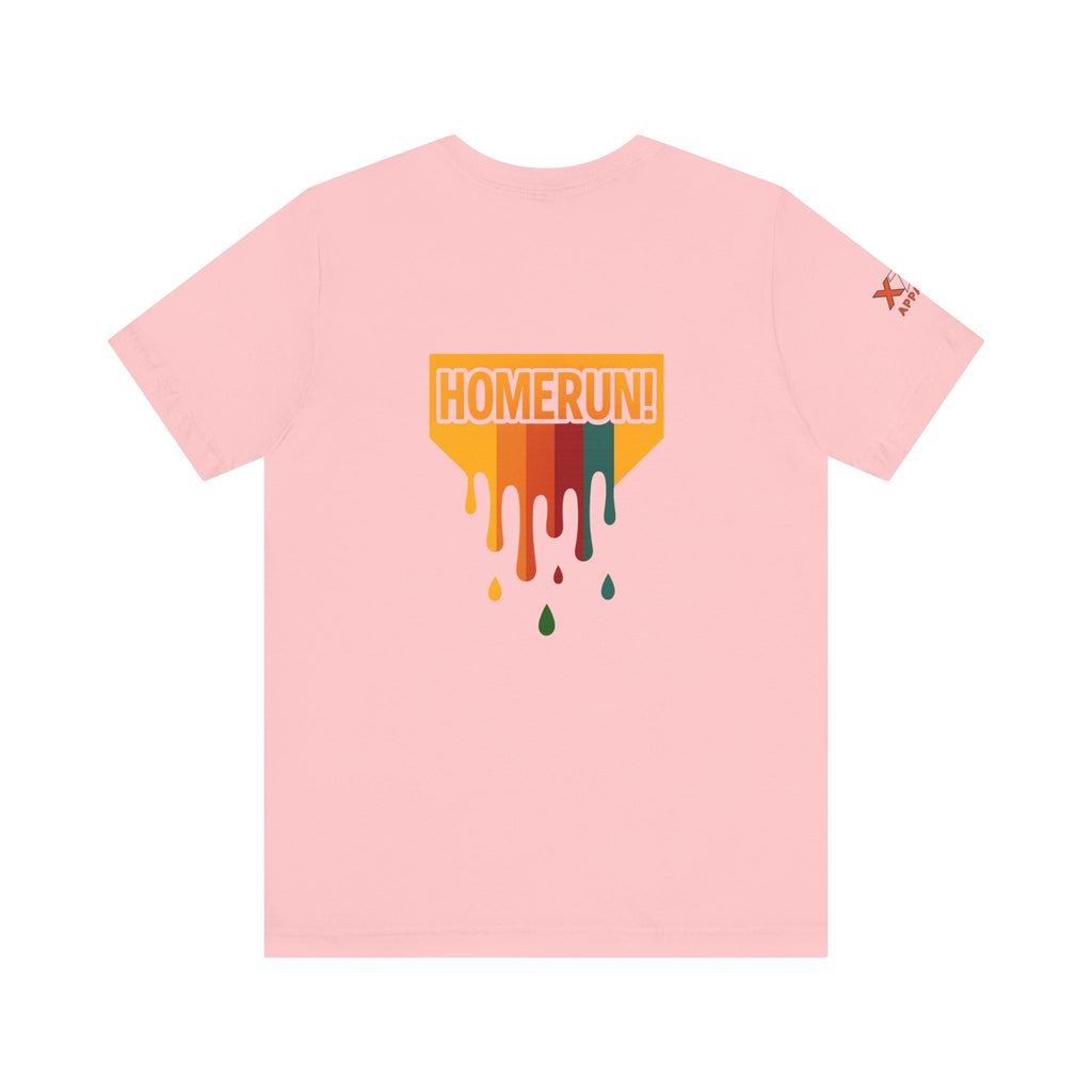 HOMERUN Drippy Colorful Unisex Jersey Tee with  Design - Perfect for Sports Days, Casual Outings, Gifts & Summer Fun