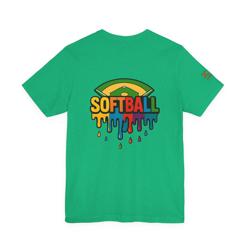 Softball Drippy Tee, Unisex Jersey Shirt, Sports Fan Apparel, Gift for Athletes, Casual Summer Top, Fun Team Spirit T-Shirt