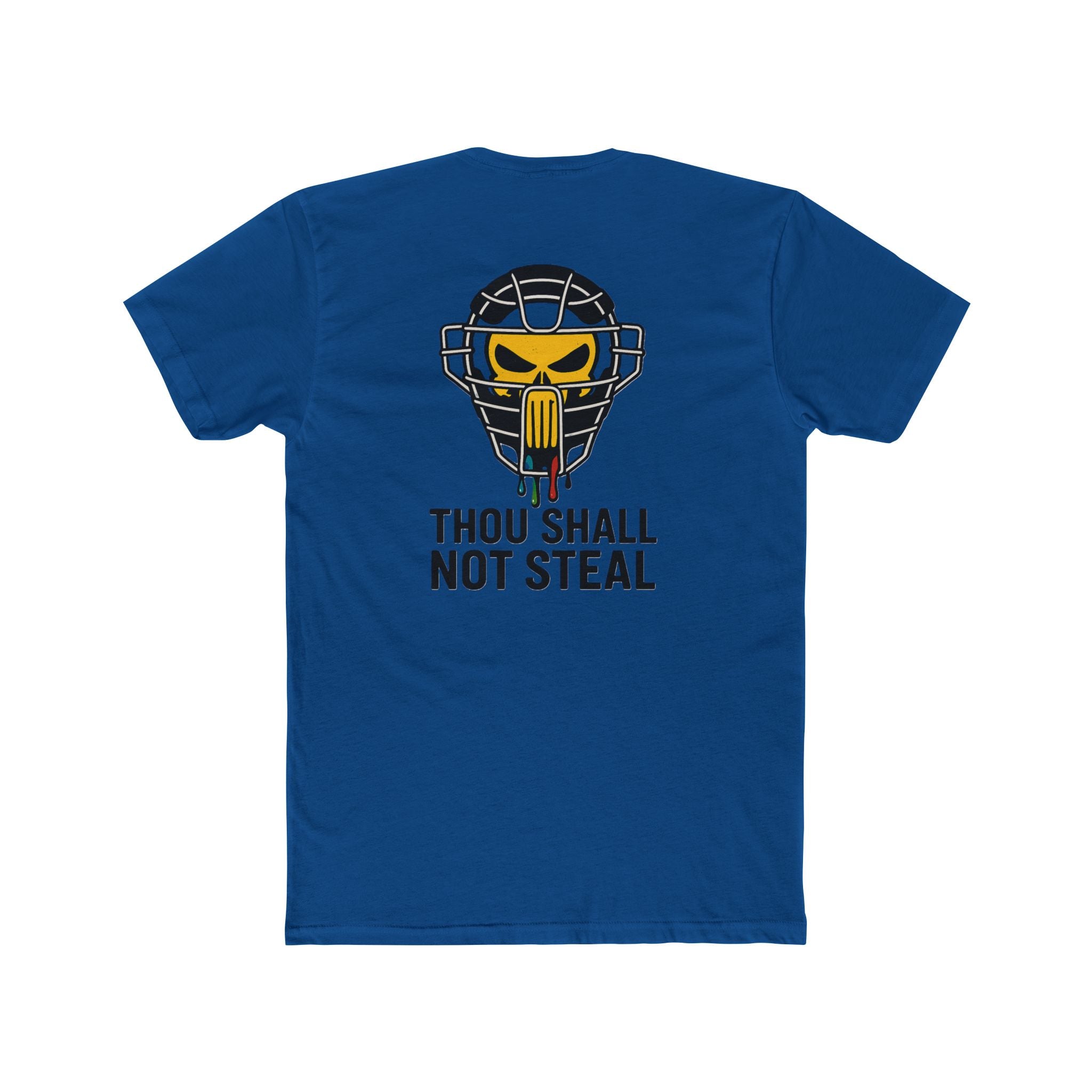 'Drippy Thou Shall Not Steel Punisher' Funny Catchers Crew Tee, Unisex T-Shirt, Game Day Top, Hockey Fan Gift, Birthday Present, Sports Apparel