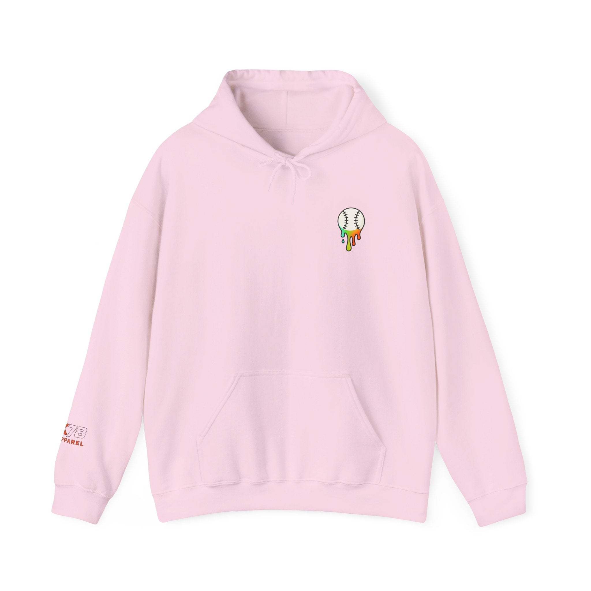 Baseball Strikeout Drippy 2 Art Hoody - Unisex Heavy Blend™ Sweatshirt, Streetwear, Graphic Hoodie, Gift for Him/Her, Casual Comfort, Festival Fashion
