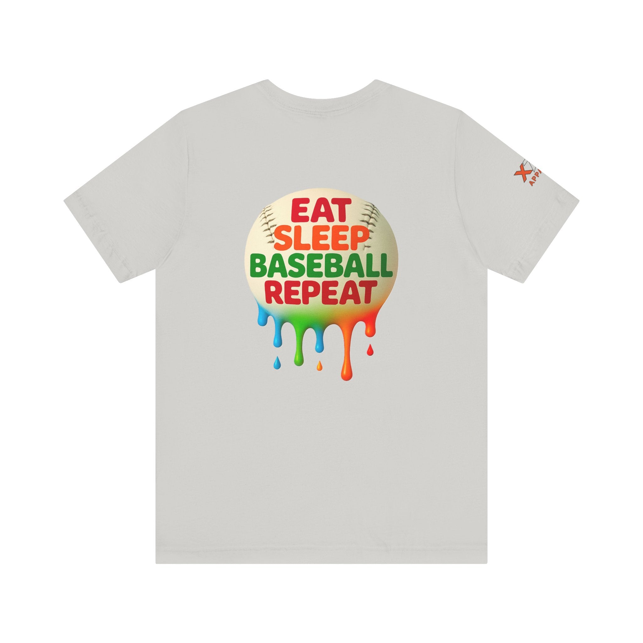 Eat Sleep Baseball Repeat Drippy Design, Unisex Sports Shirt, Gift for Baseball Fans, Summer Graphic Tee, Fun Sportswear