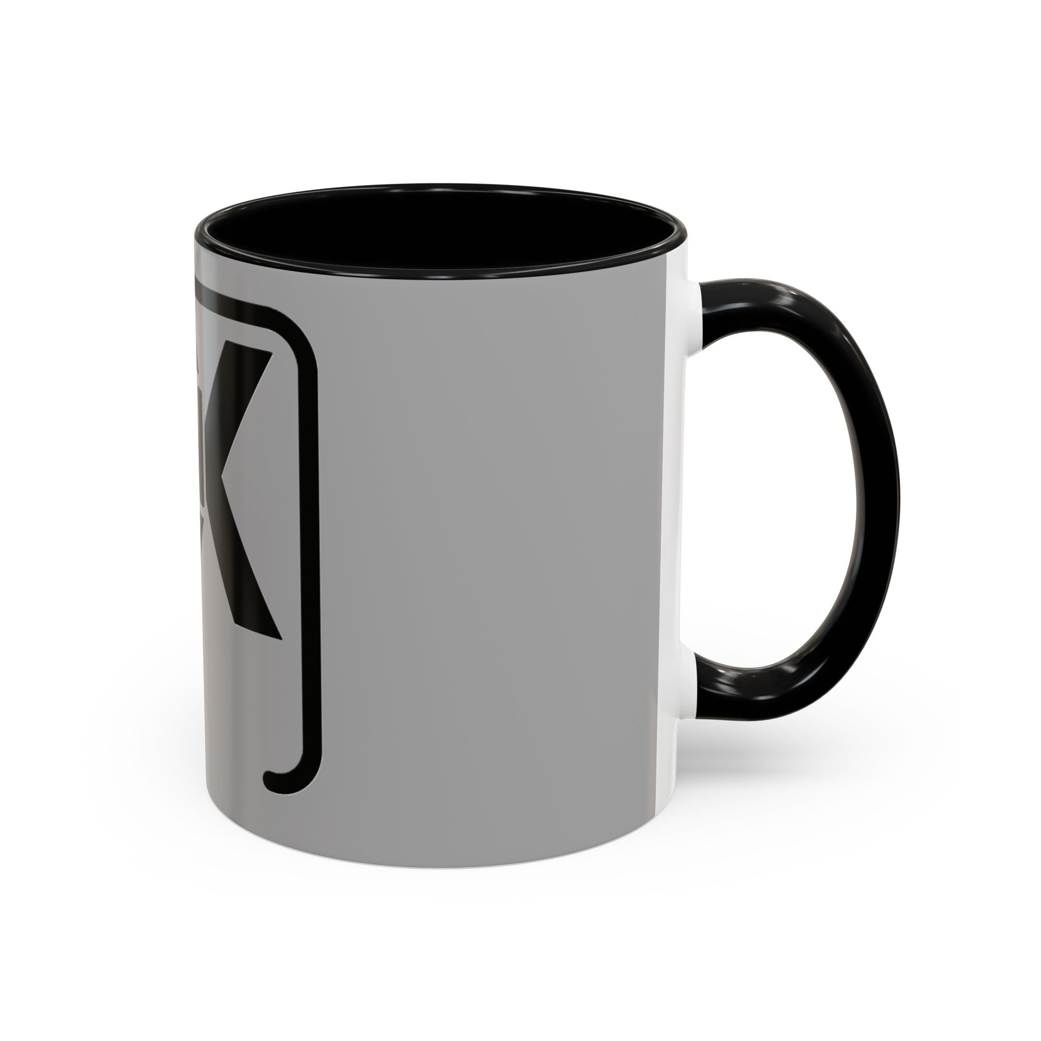 'Gen X' Accent Coffee Mug - Trendy Gift for Retro Lovers, Black and Gray Mug for Home Office, Vintage Style, Coffee Lover's Gift